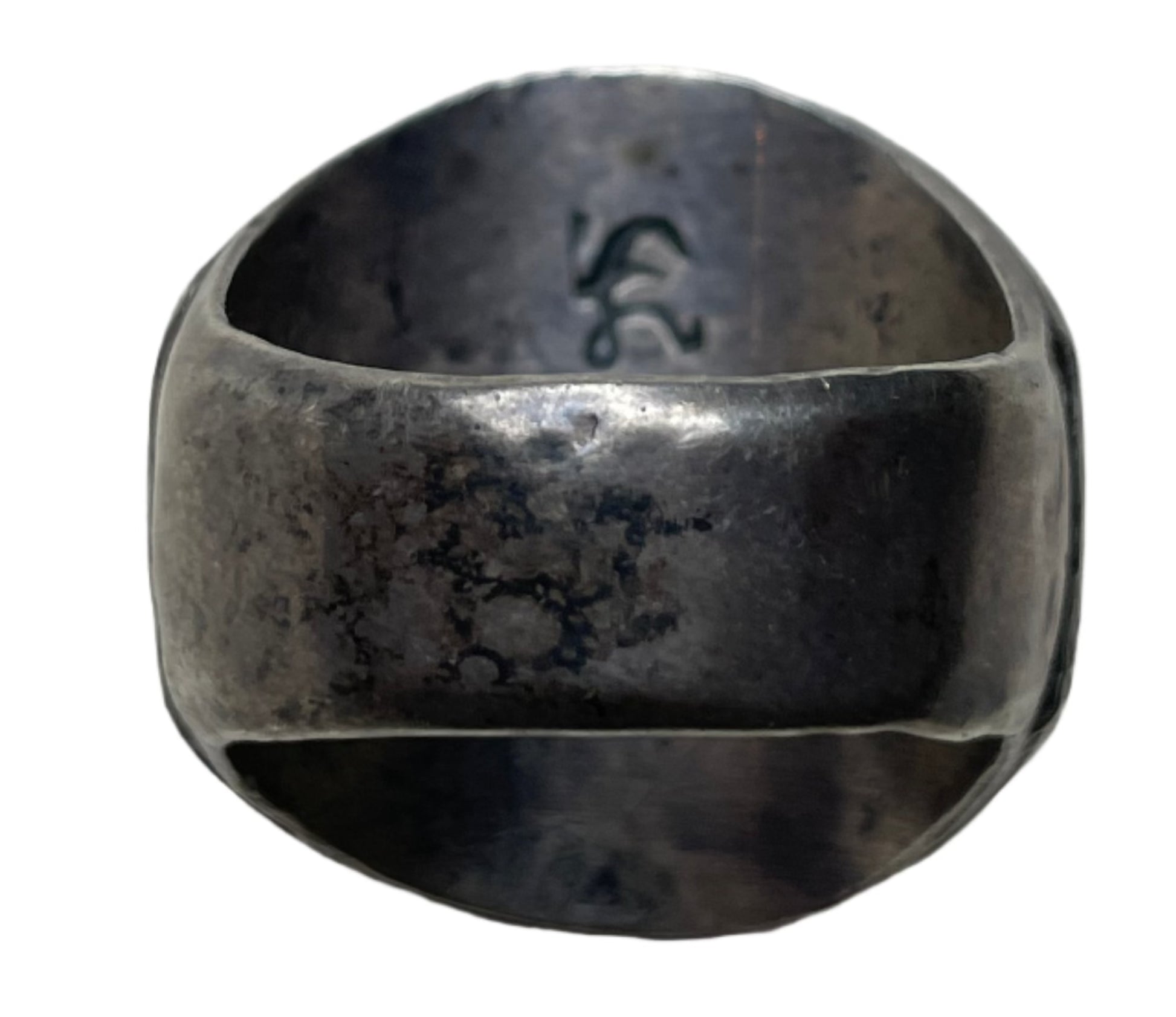 Vintage Turquoise & Coral Sterling Men's Ring Sz 12 1/2