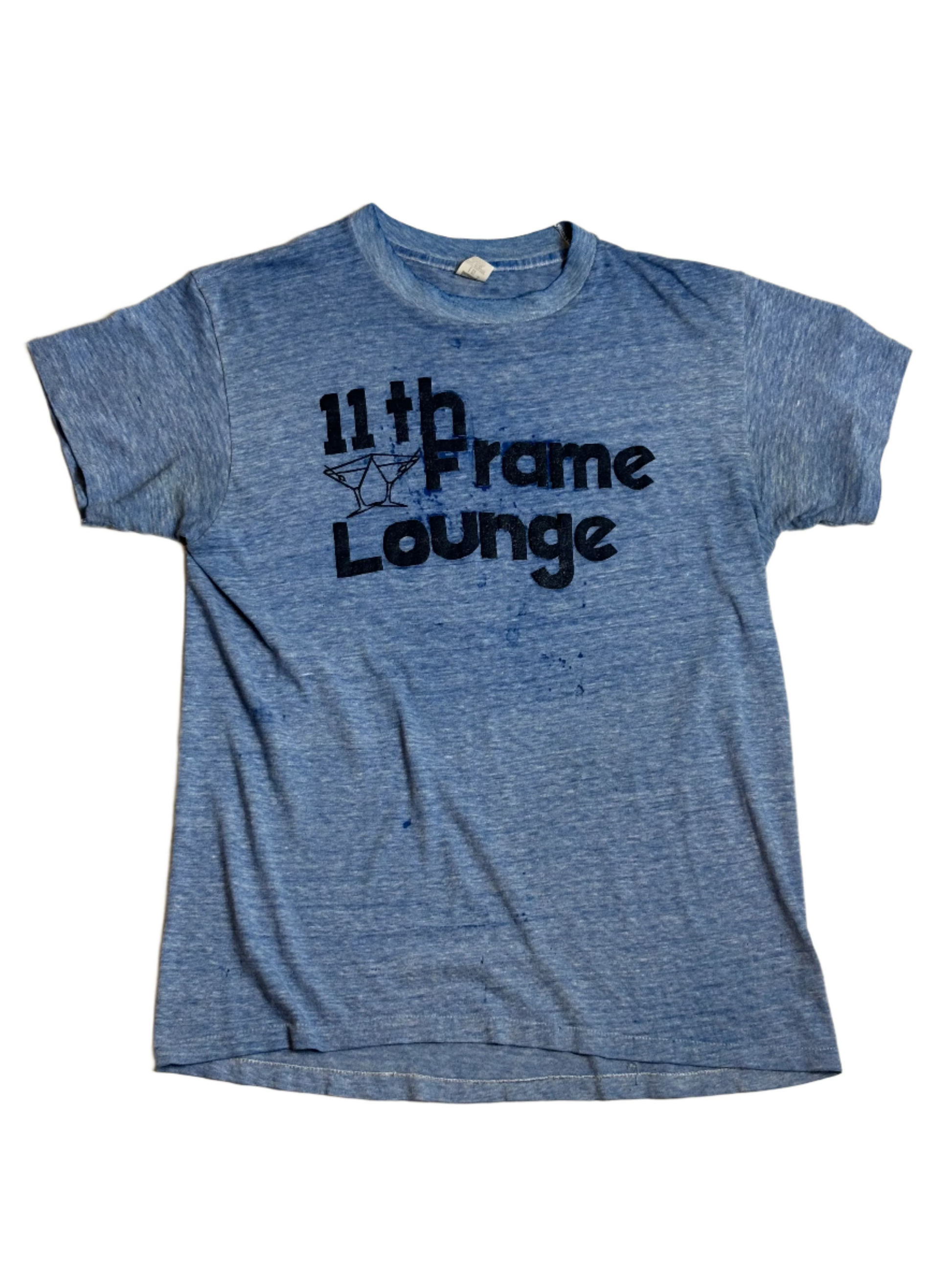 '70s Vintage Blue "11th Frame Lounge" T-Shirt - MED