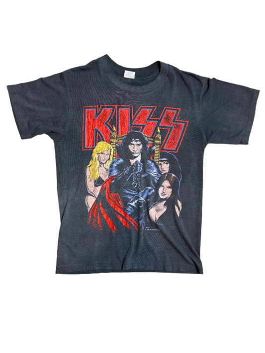 1987 Vintage Kiss Dirty Job T-Shirt - SML