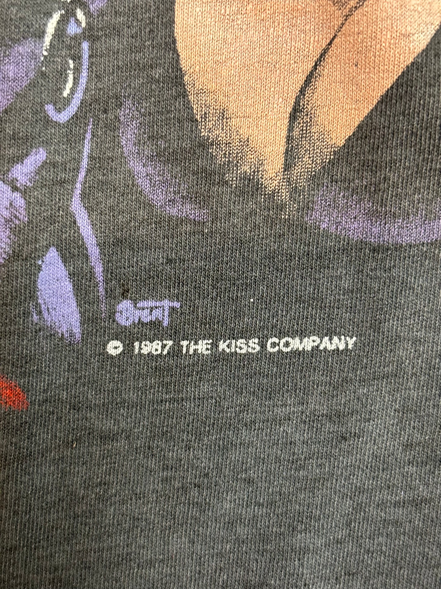 1987 Vintage Kiss Dirty Job T-Shirt - SML
