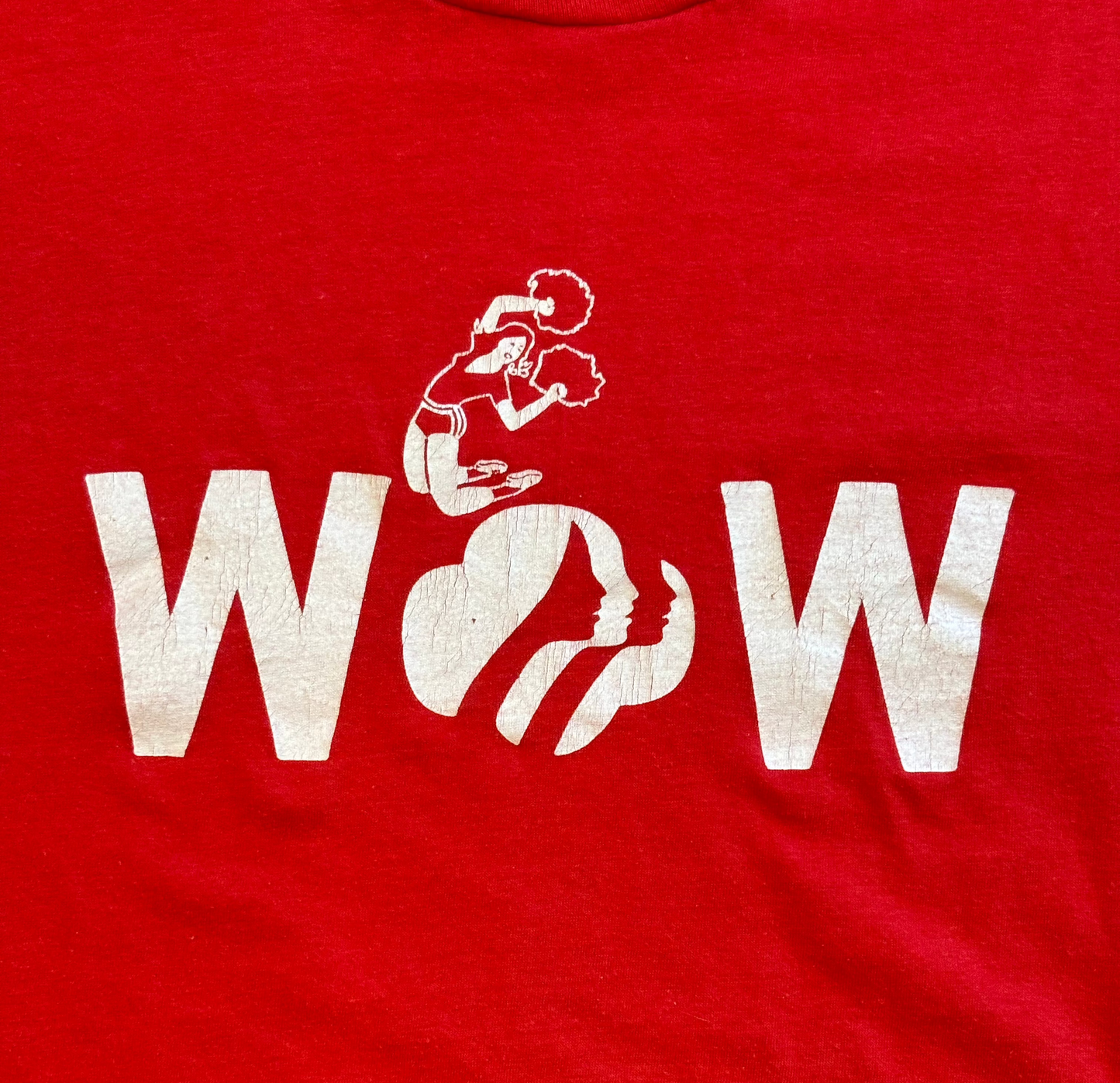 '80s Vintage "WOW" Girl Scouts Red T-shirt - MED