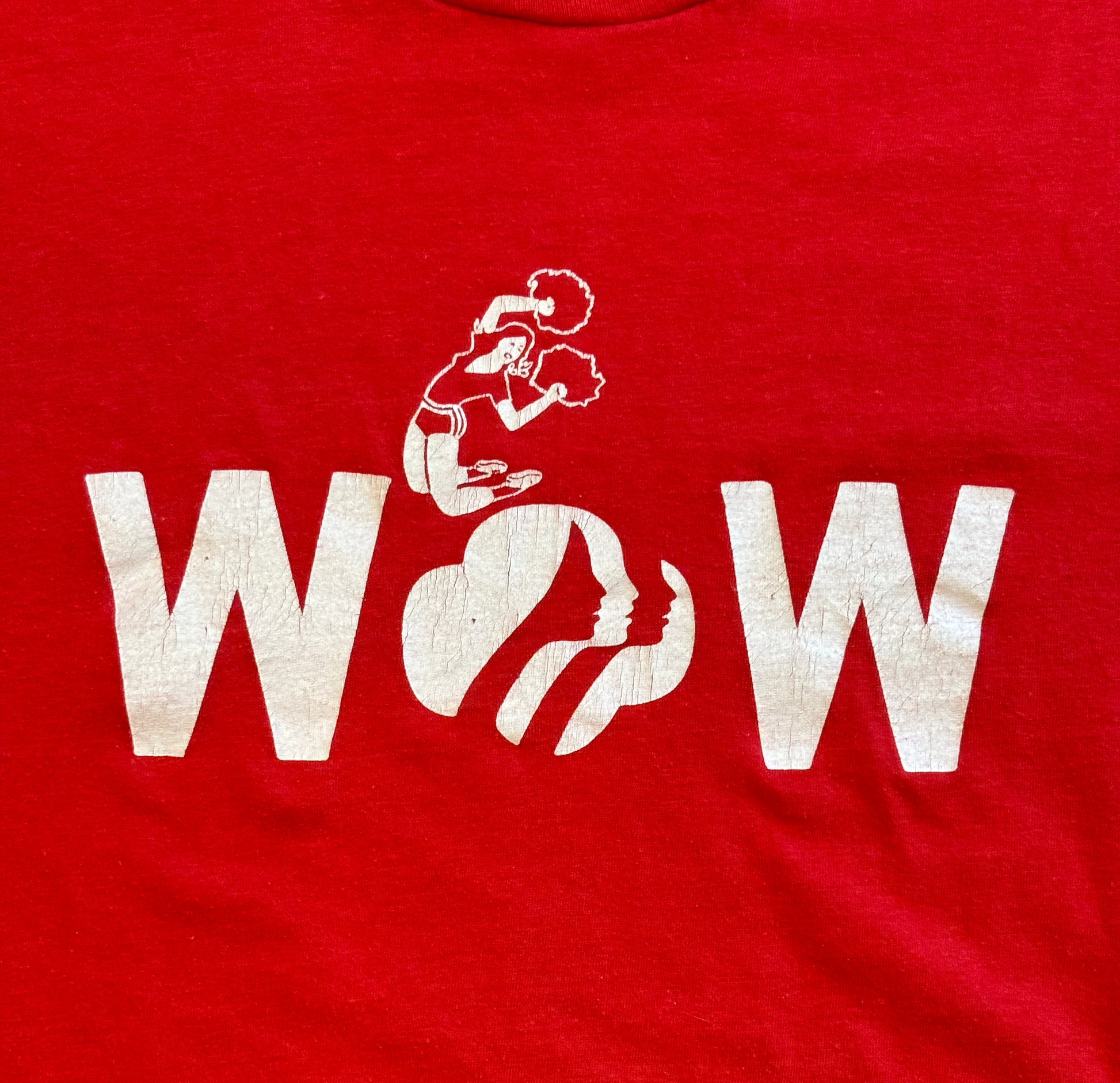 '80s Vintage "WOW" Girl Scouts Red T-shirt - MED