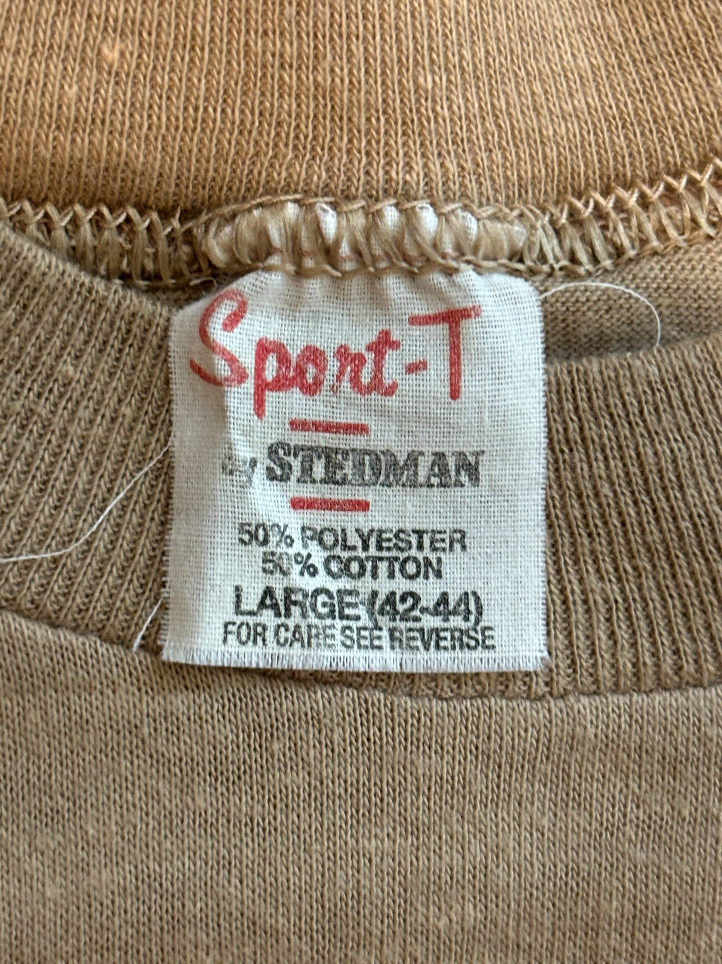 '80s Vintage "I Got Mine In Hackensack NJ" Novelty Brn T-shirt - LRG