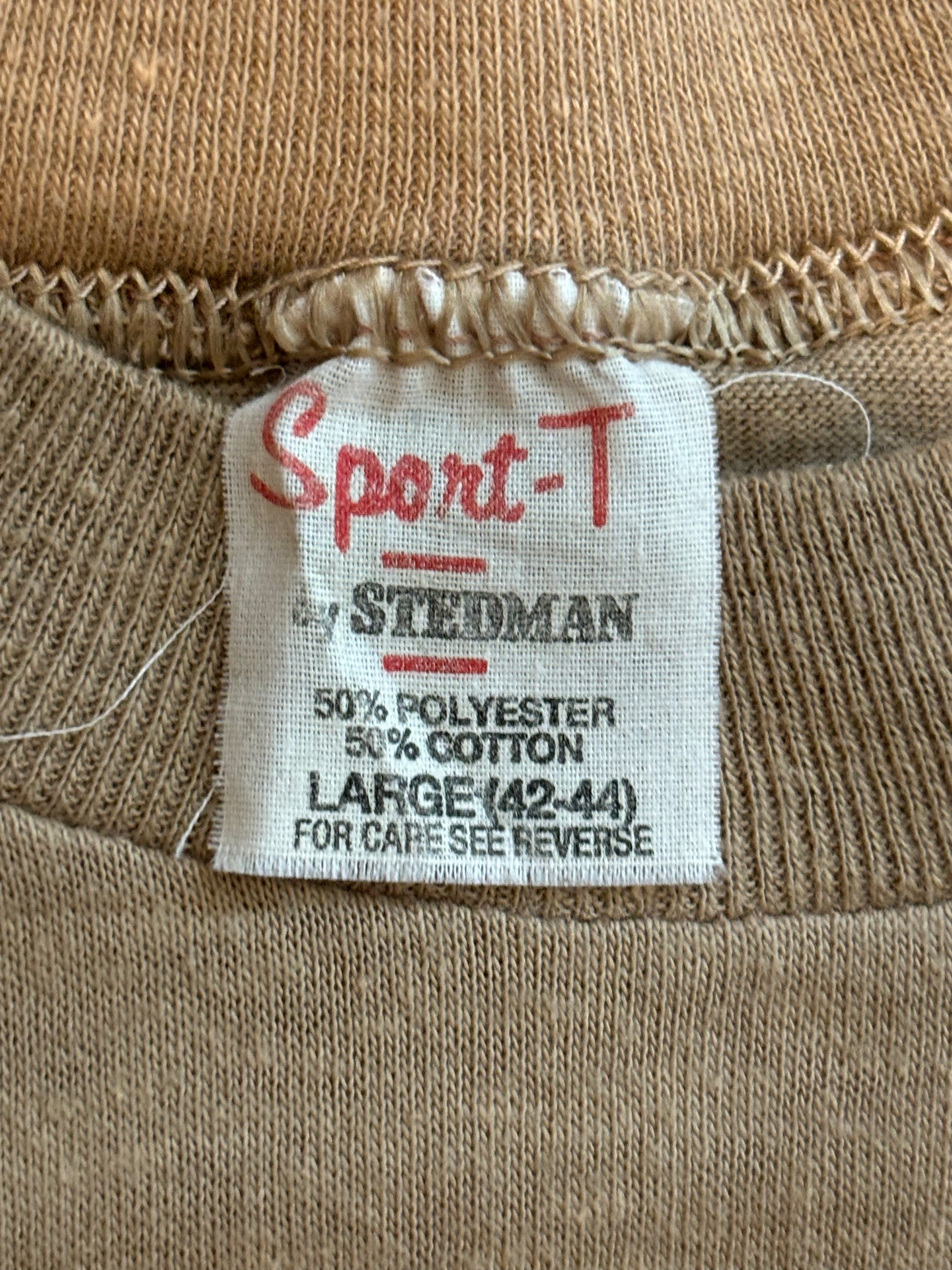 '80s Vintage "I Got Mine In Hackensack NJ" Novelty Brn T-shirt - LRG