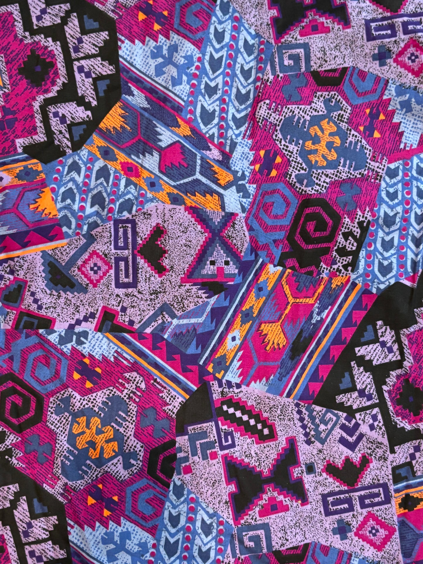 '90s Vintage Deadstock Wrangler Lilac SW Geo Print Button Down - XL