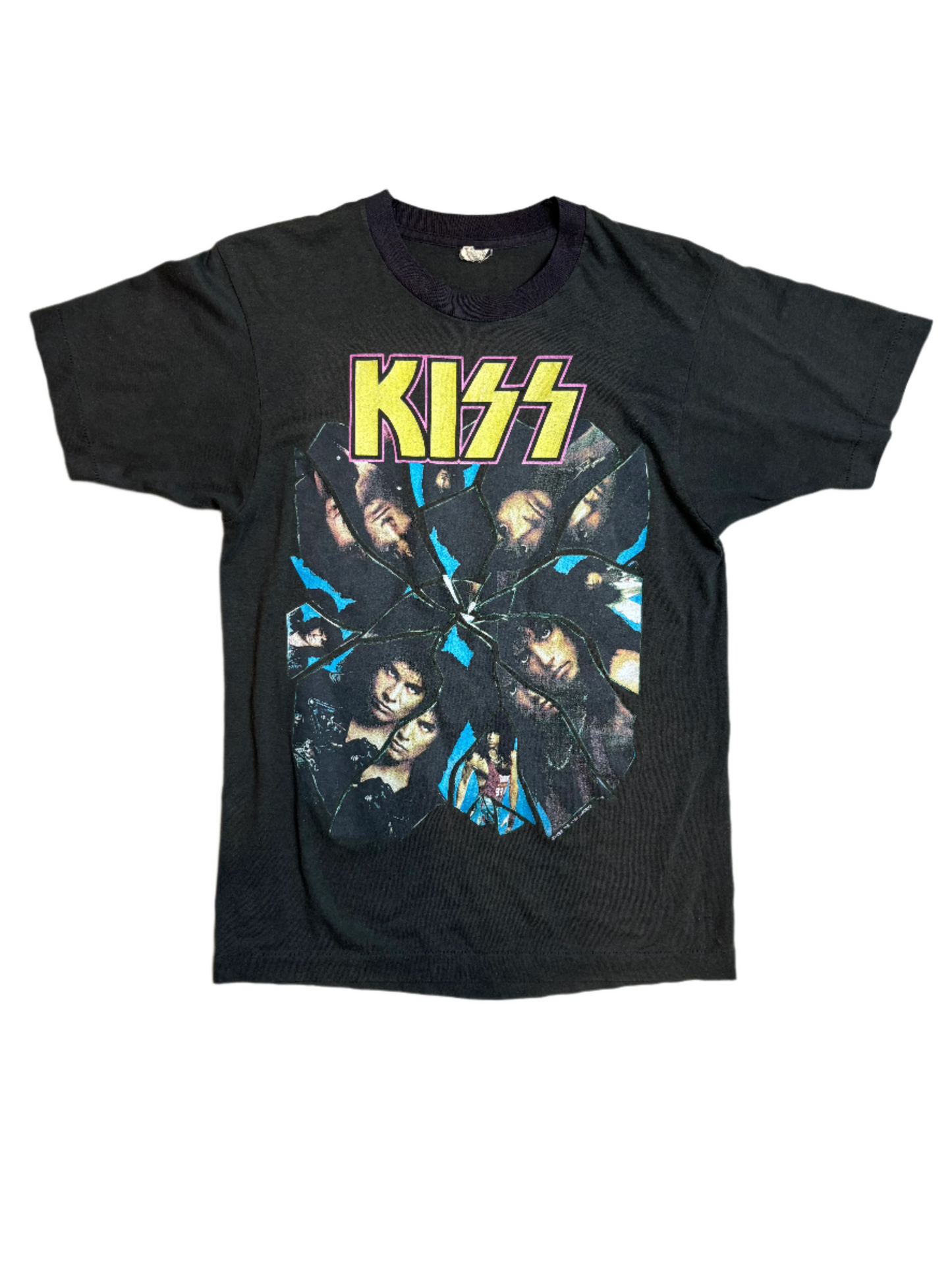 '88 Vintage Kiss "Mirror Crazy Nights" Blk T-Shirt - SML