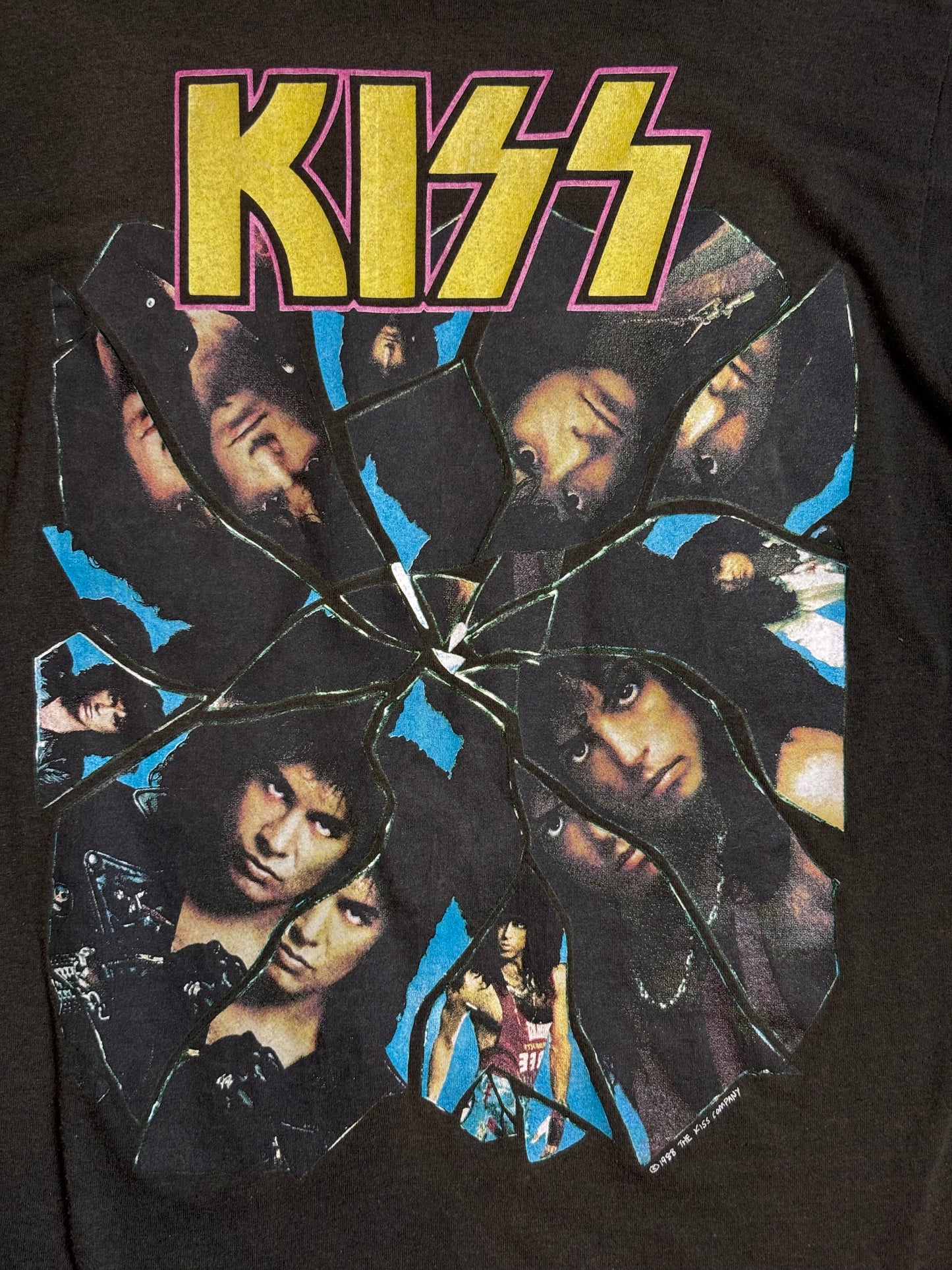 '88 Vintage Kiss "Mirror Crazy Nights" Blk T-Shirt - SML