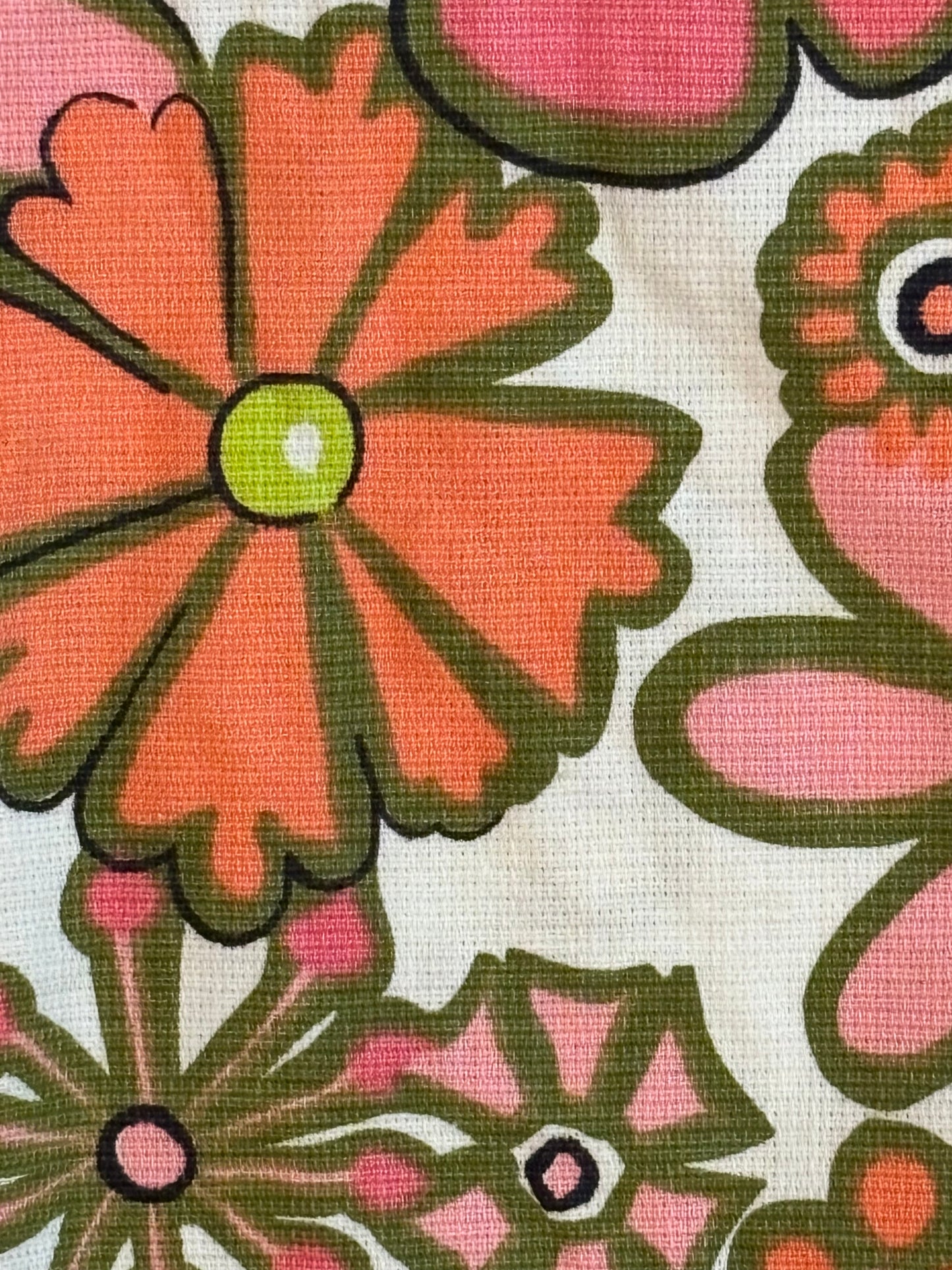 1960's Vintage Girls Flower Power Crop Top 1-2Y