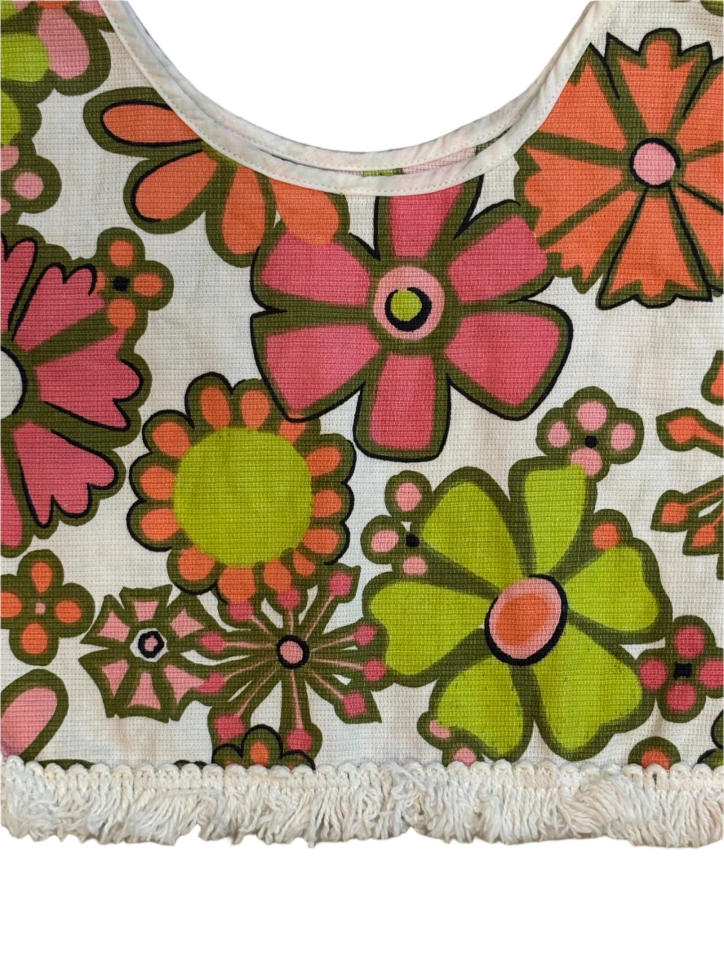 1960's Vintage Girls Flower Power Crop Top 1-2Y