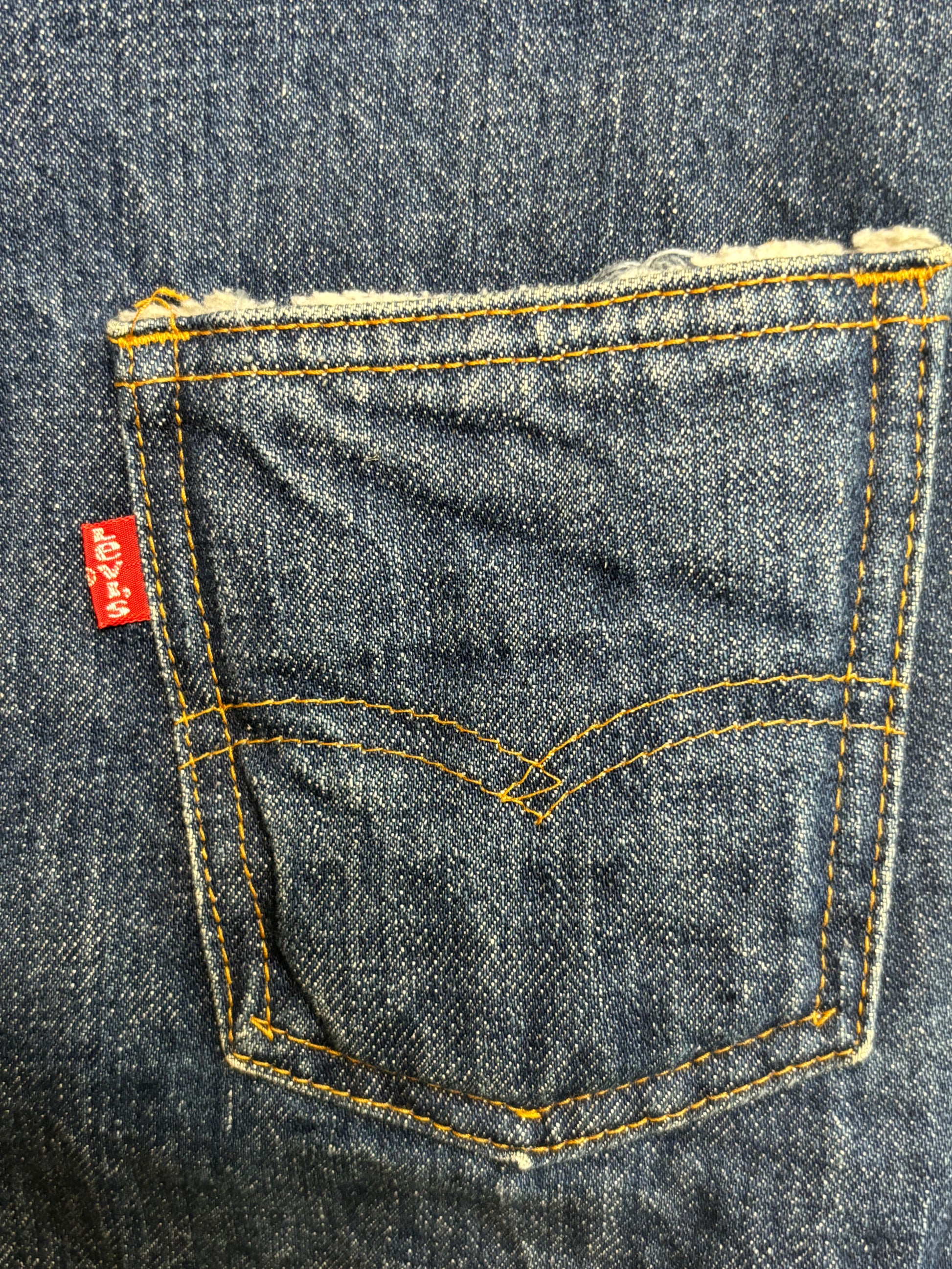 Vintage Levis Denim Sherpa Lined Vest - LRG