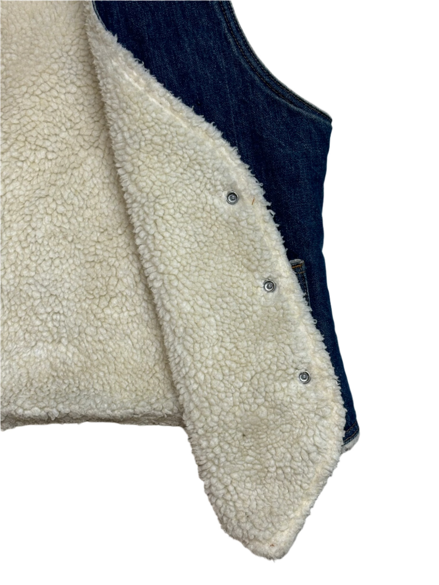 Vintage Levis Denim Sherpa Lined Vest - LRG