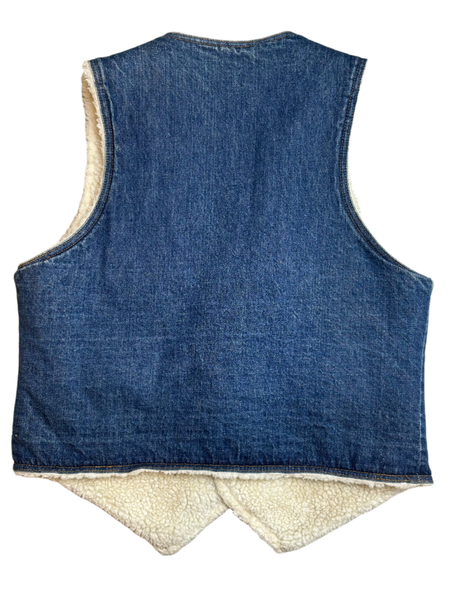 Vintage Levis Denim Sherpa Lined Vest - LRG