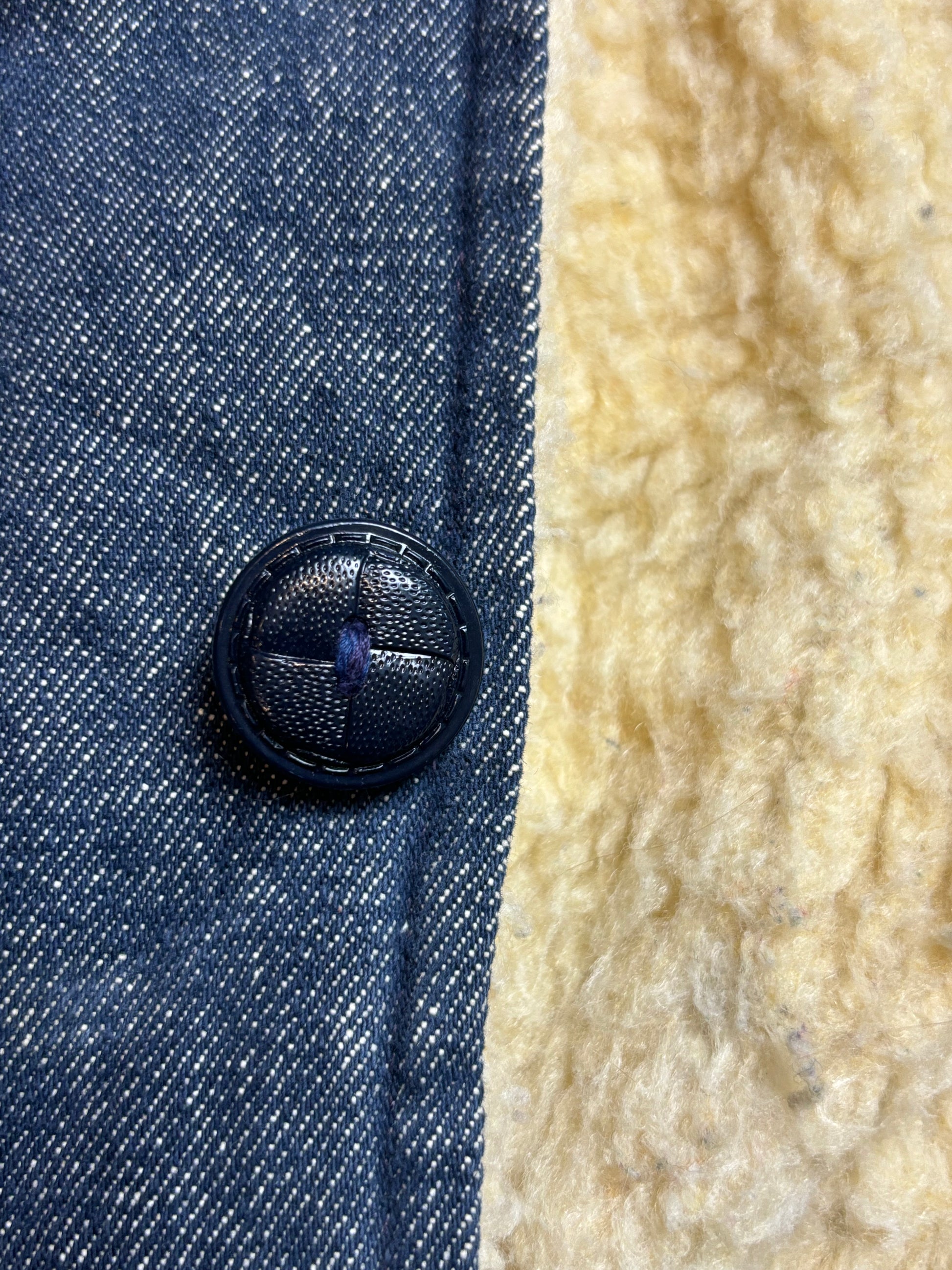 Vintage Roebucks Sherpa Lined Denim Jacket - XL