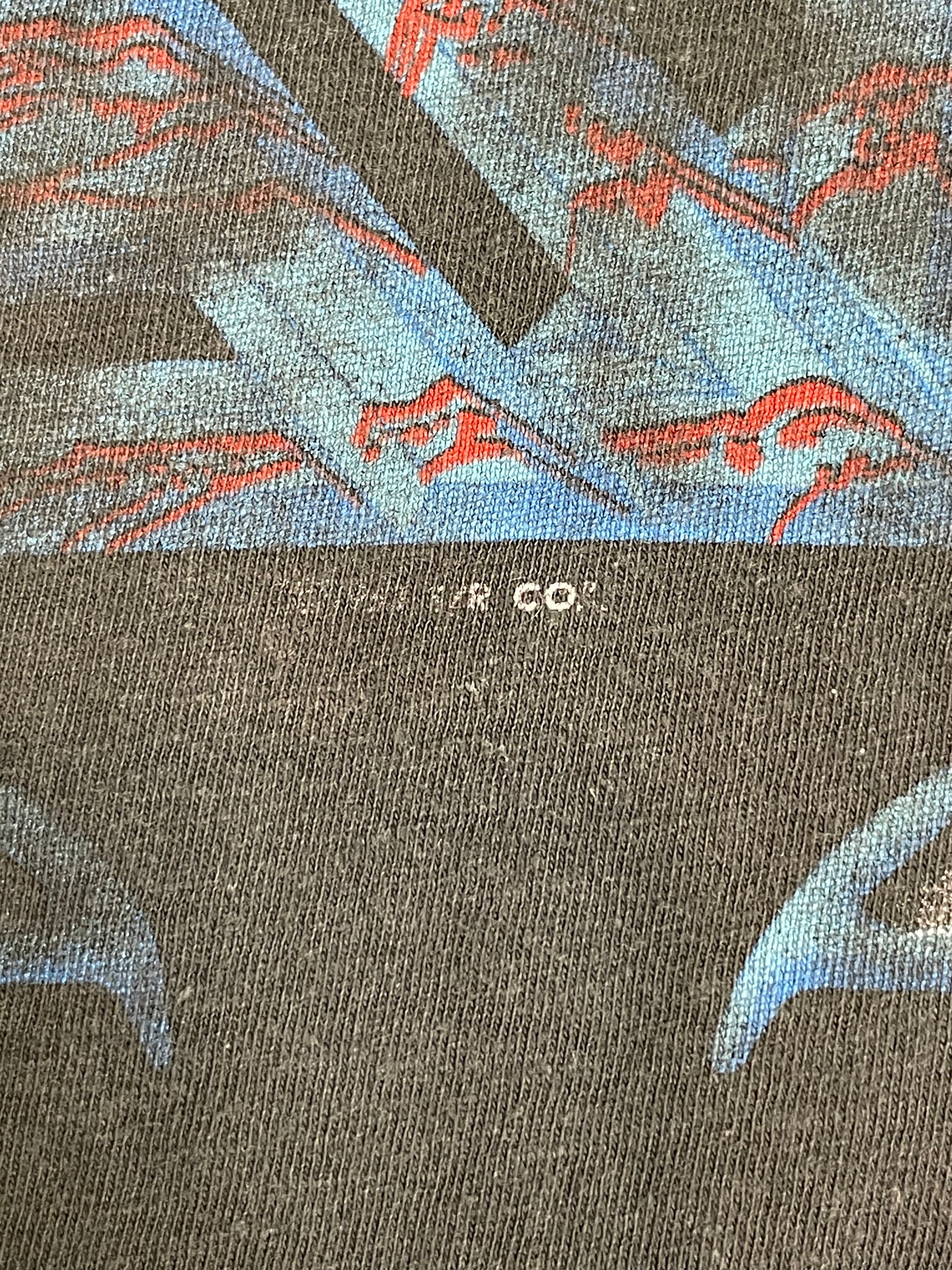 80s Vintage Asia Cut-Up Blk Snake T-Shirt - SM