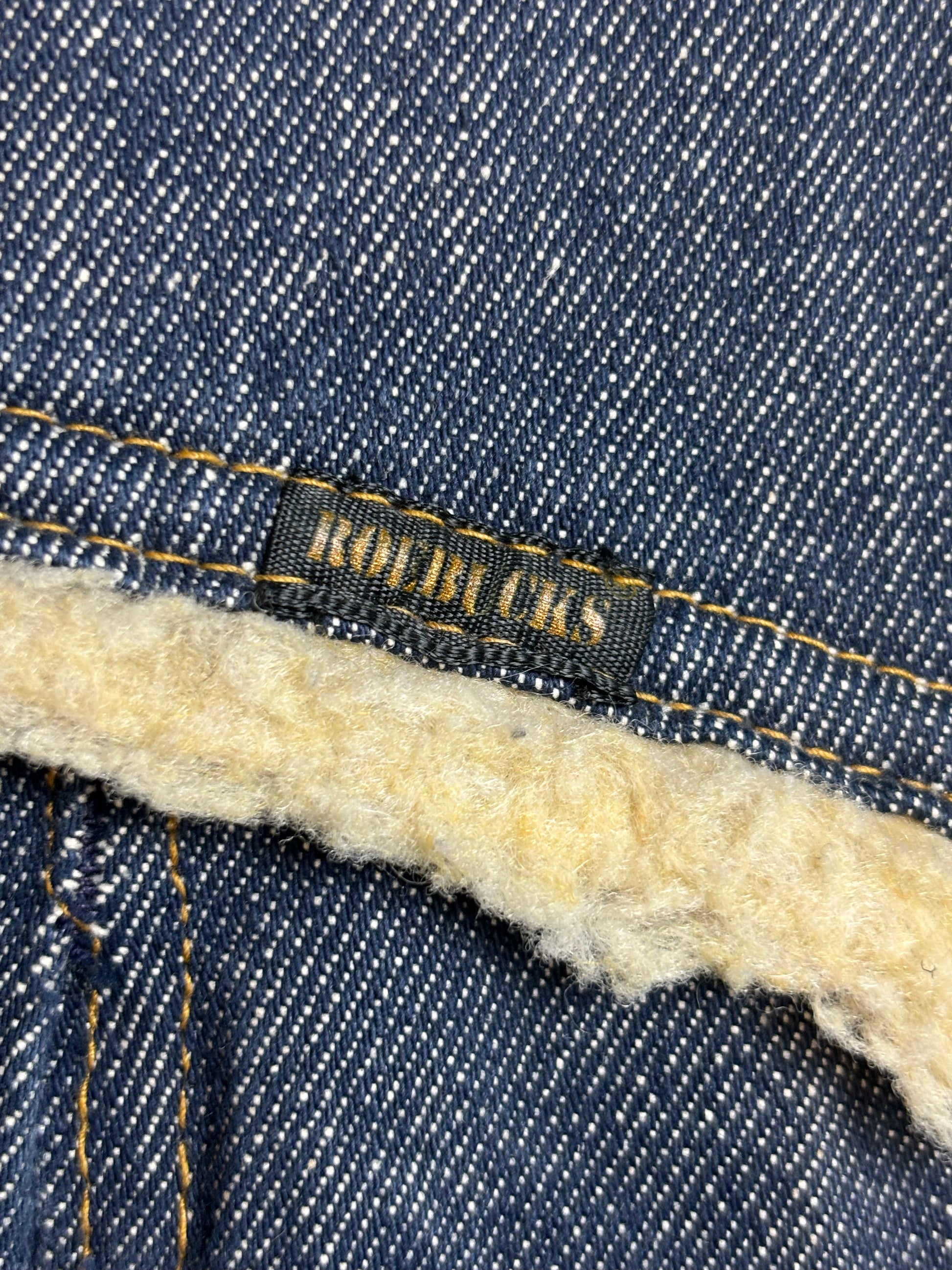 Vintage Roebucks Sherpa Lined Denim Jacket - XL