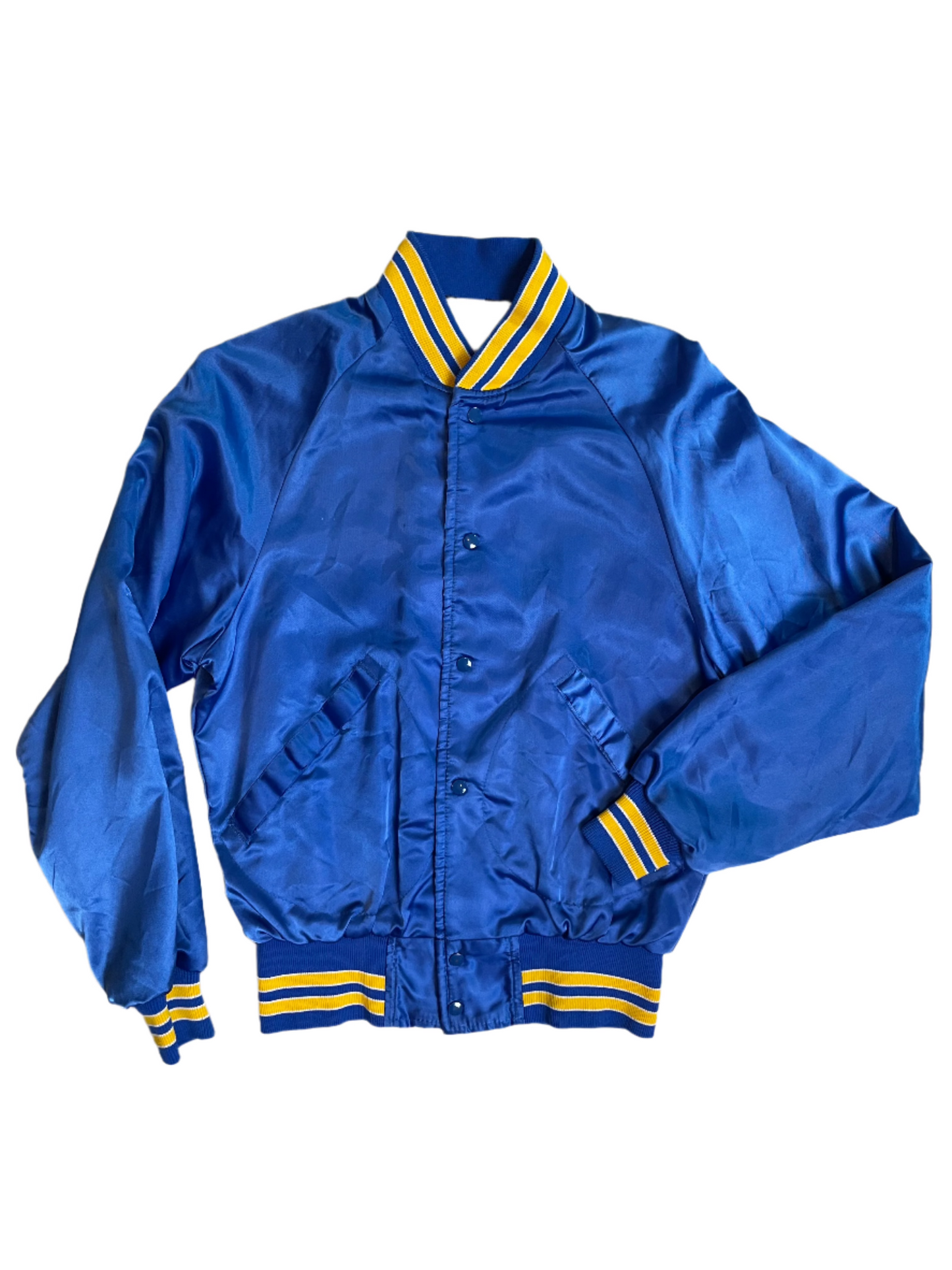Vintage Blue "WNFL" Satin Bomber Jacket - MED