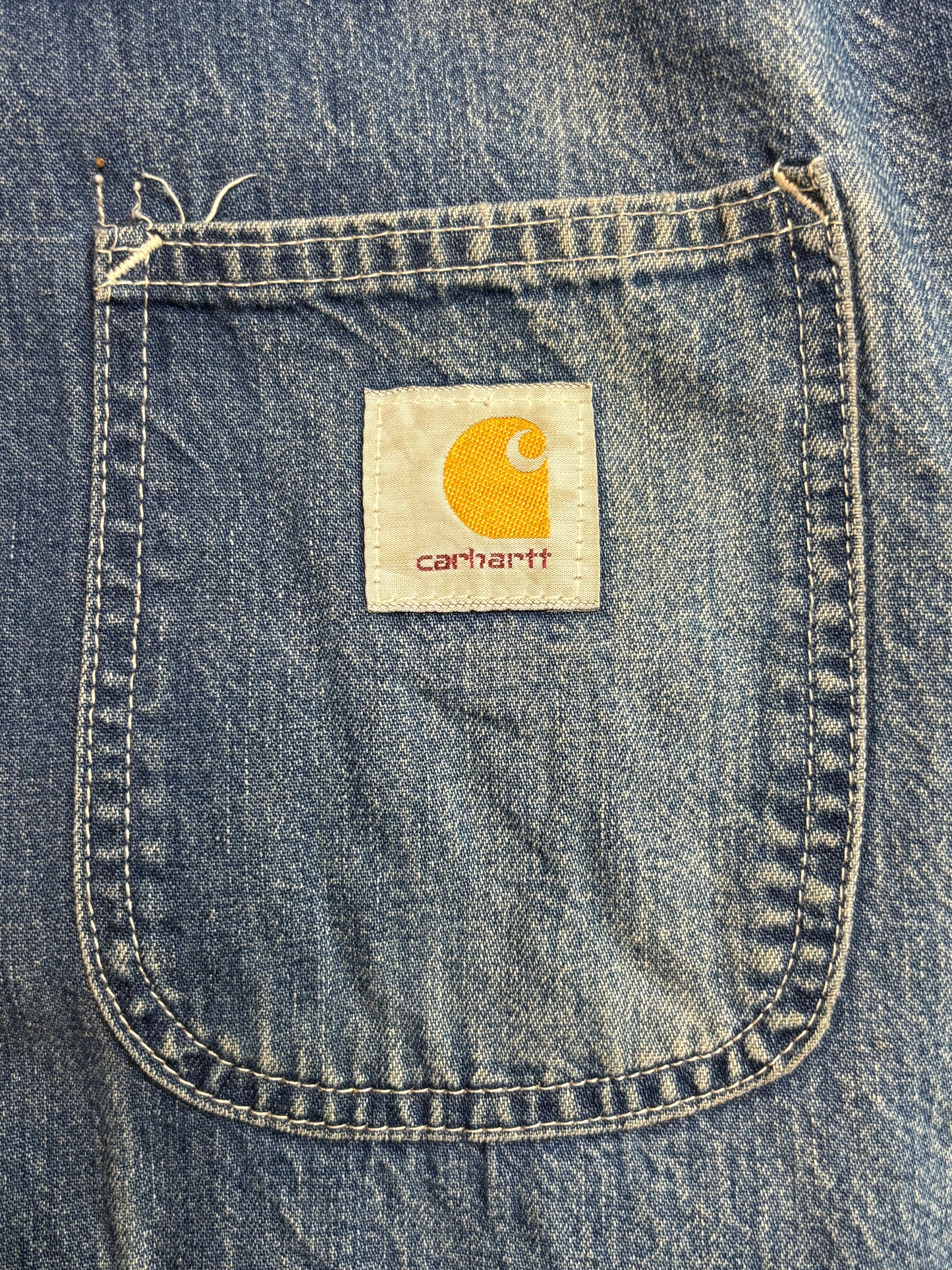 '80s Vintage Carhartt Blanket Lined Denim Chore Jacket - 3XL