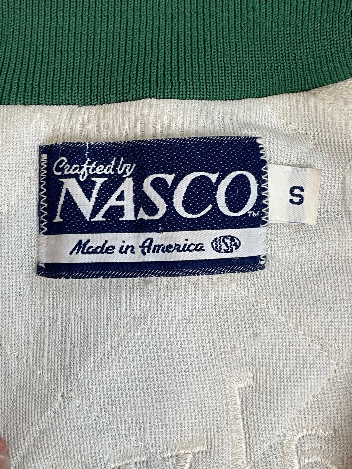 Vintage Green "Waxahachie Indians" Satin Bomber Jacket - LRG
