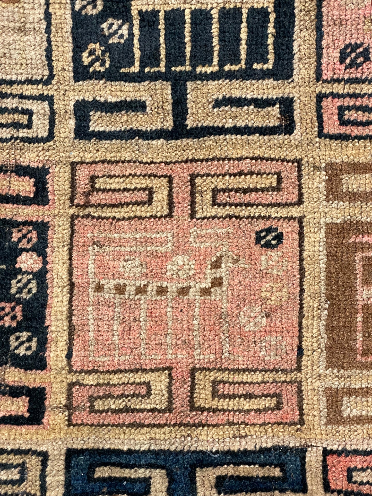 Moroccan Berber Mauve & Black Tapestry Pillowcase 2.04' x 1.25'