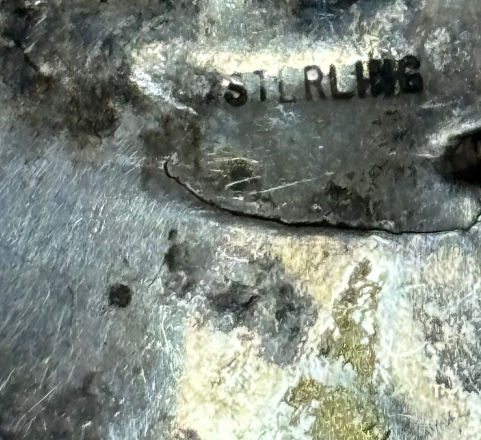 Vintage Sterling Diving Hawk/Eagle Pin w Turquoise