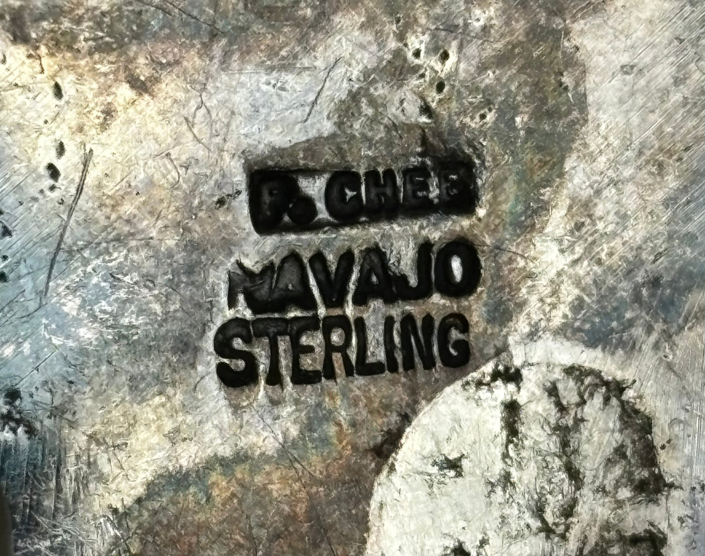Vintage F. Chee Sterling Buffalo Pin