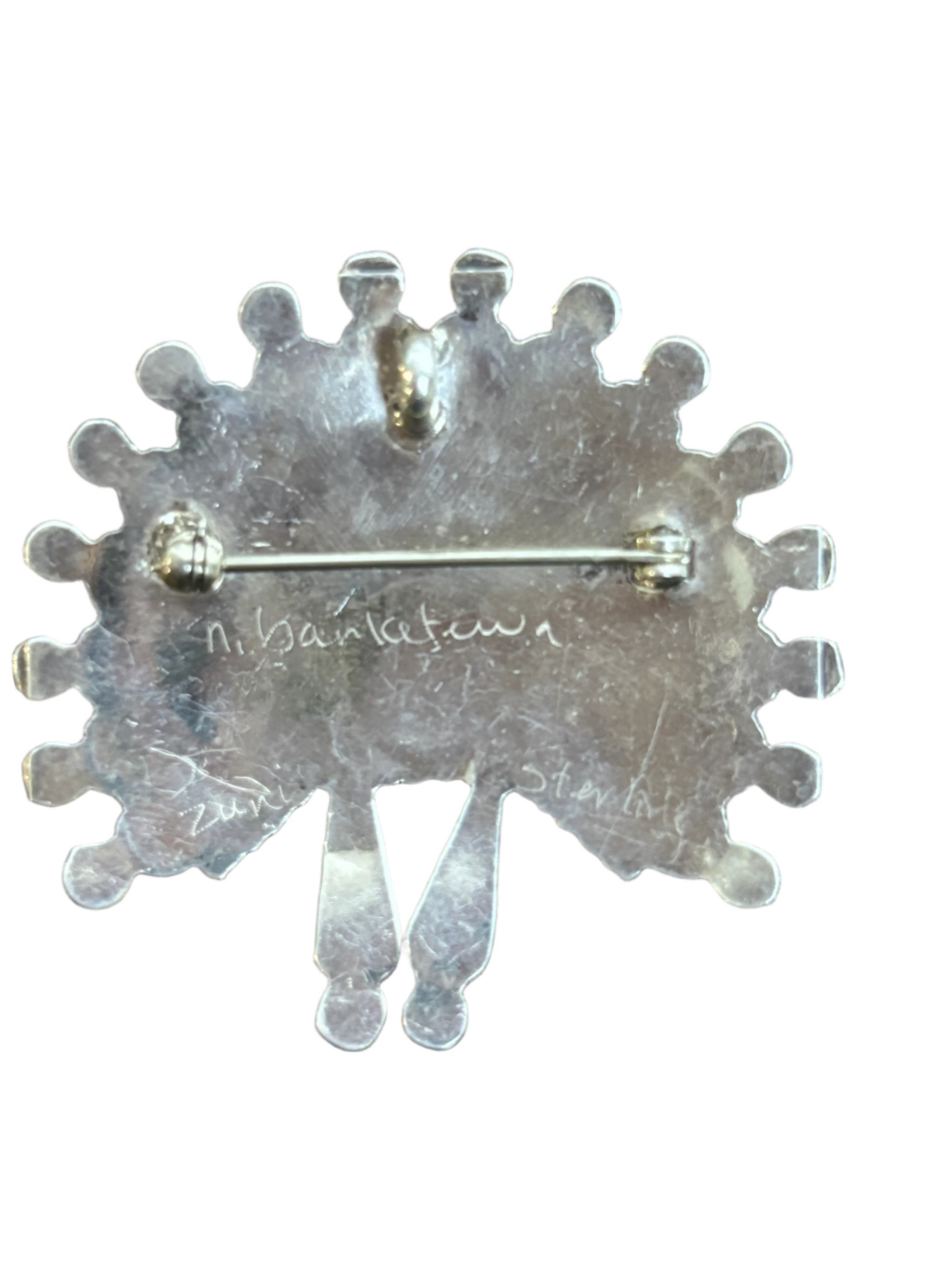 Vintage '62 Harold Becenti Hopi Sunface Pin