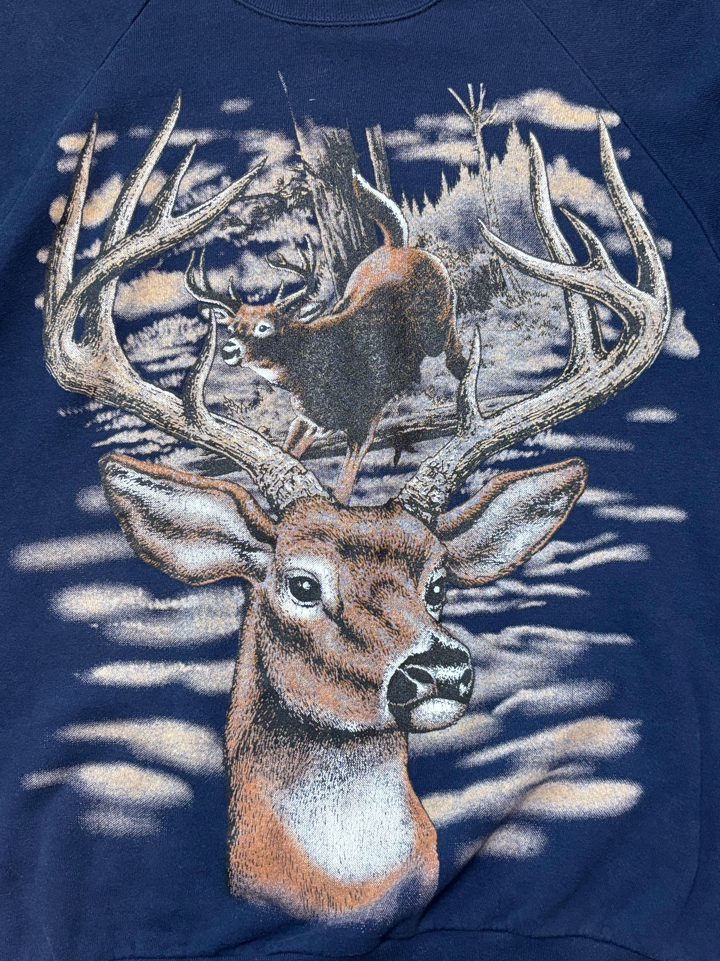 '90s Vintage Buck Navy Sweathshirt - LRG