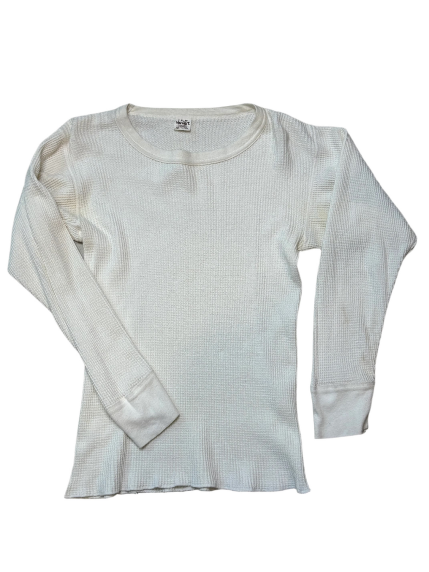 '60s Vintage VanCort Ivory Thermal LS Shirt - XS