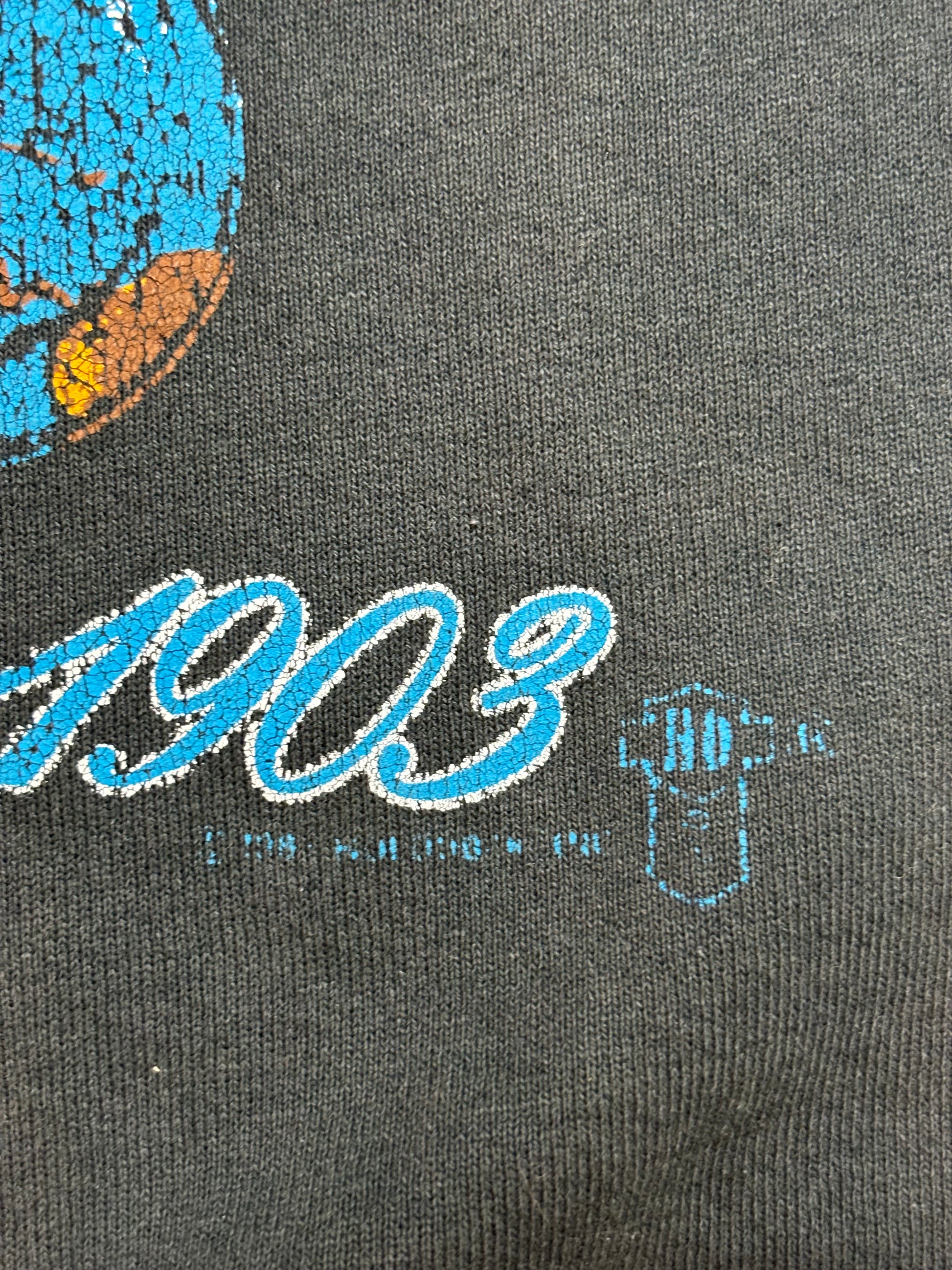 '80s Vintage Blk Harley Davidson Rules Sweatshirt - SML