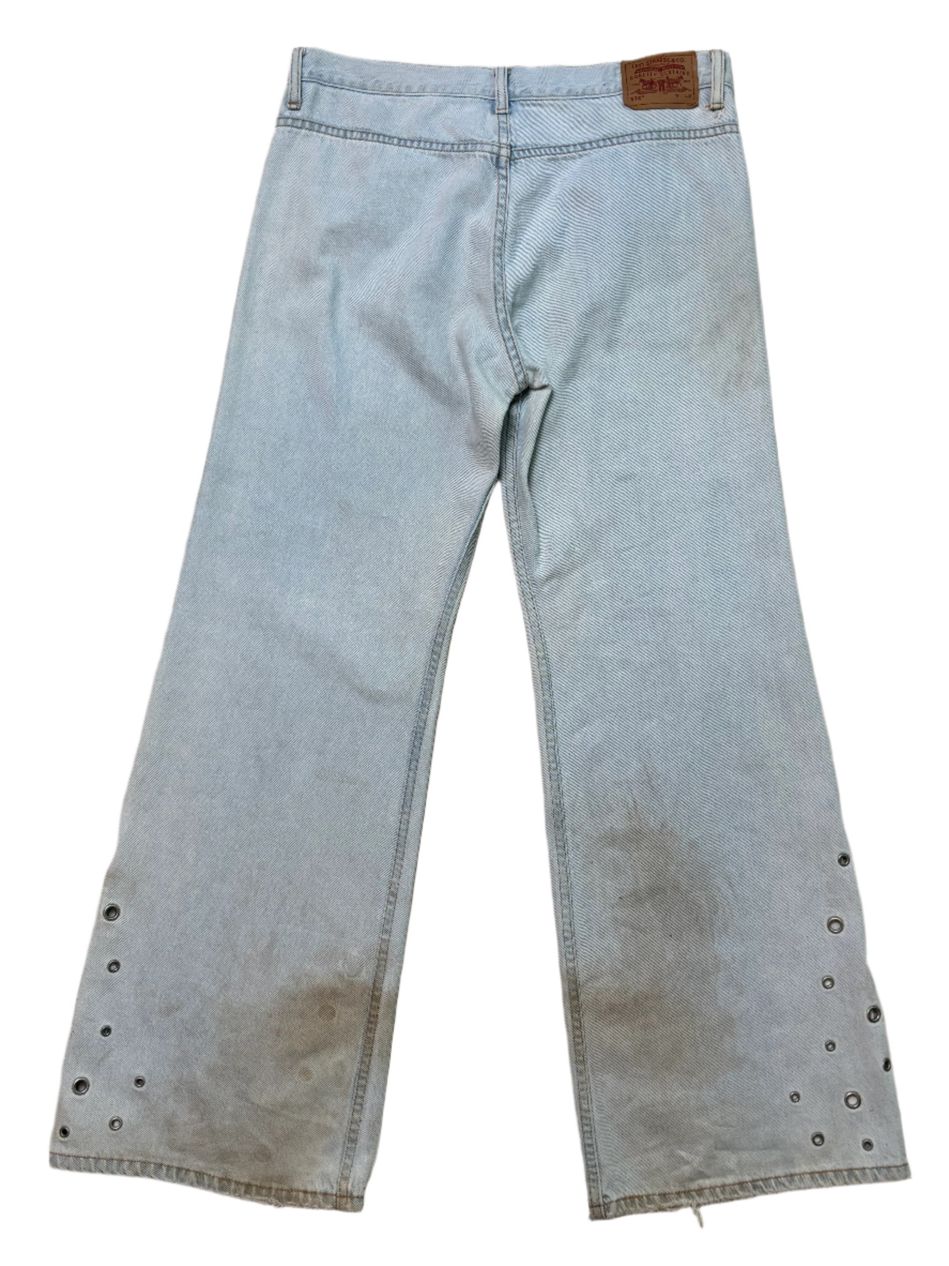 '90s Vintage Levis 574 Lt. Wash w/Rivets 34x30.5