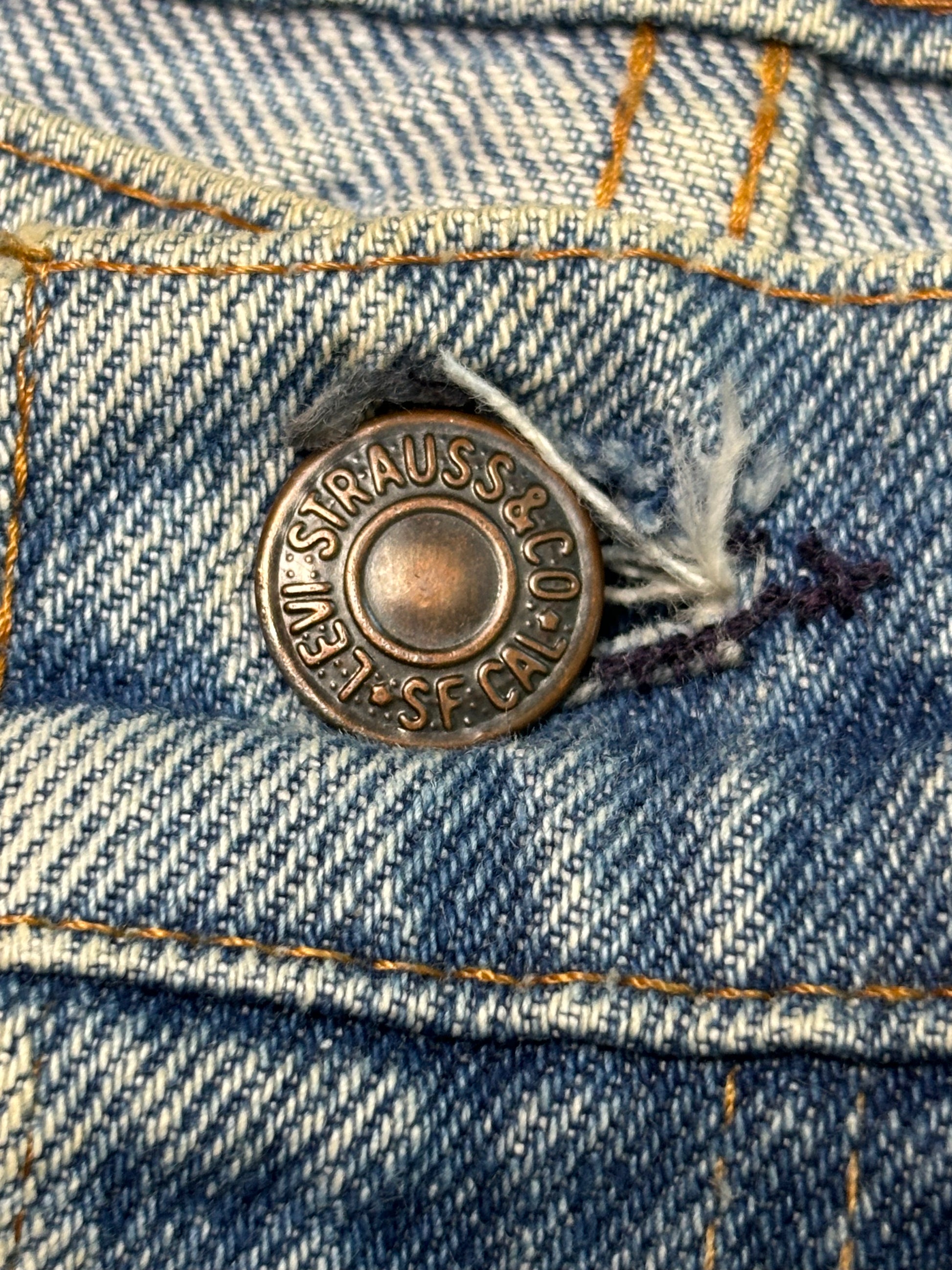 '81 Vintage Levis 505 Jeans w/Added Trim 30x30