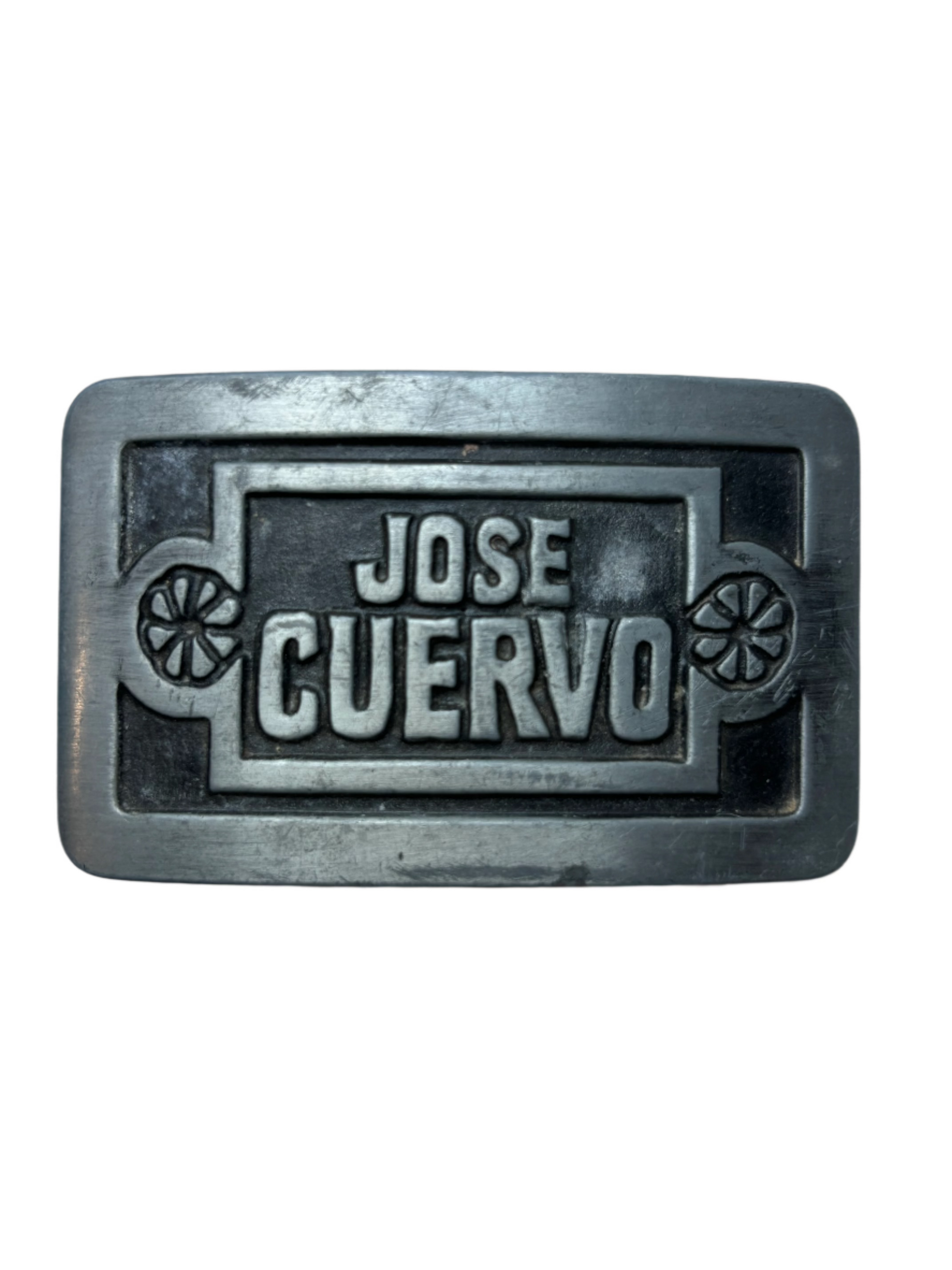'77 Vintage Silver Rectangular Jose Cuervo Buckle