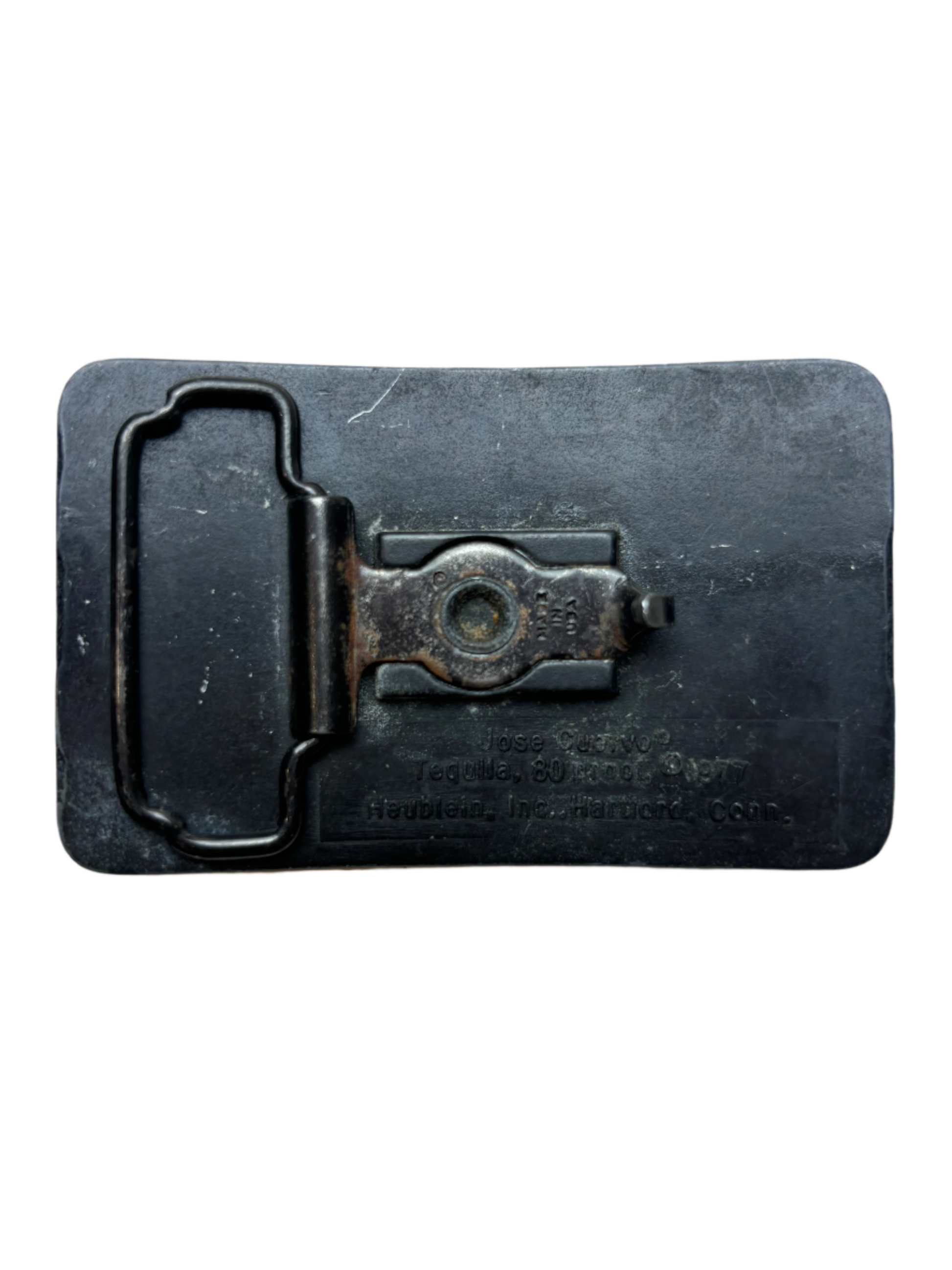 '77 Vintage Silver Rectangular Jose Cuervo Buckle