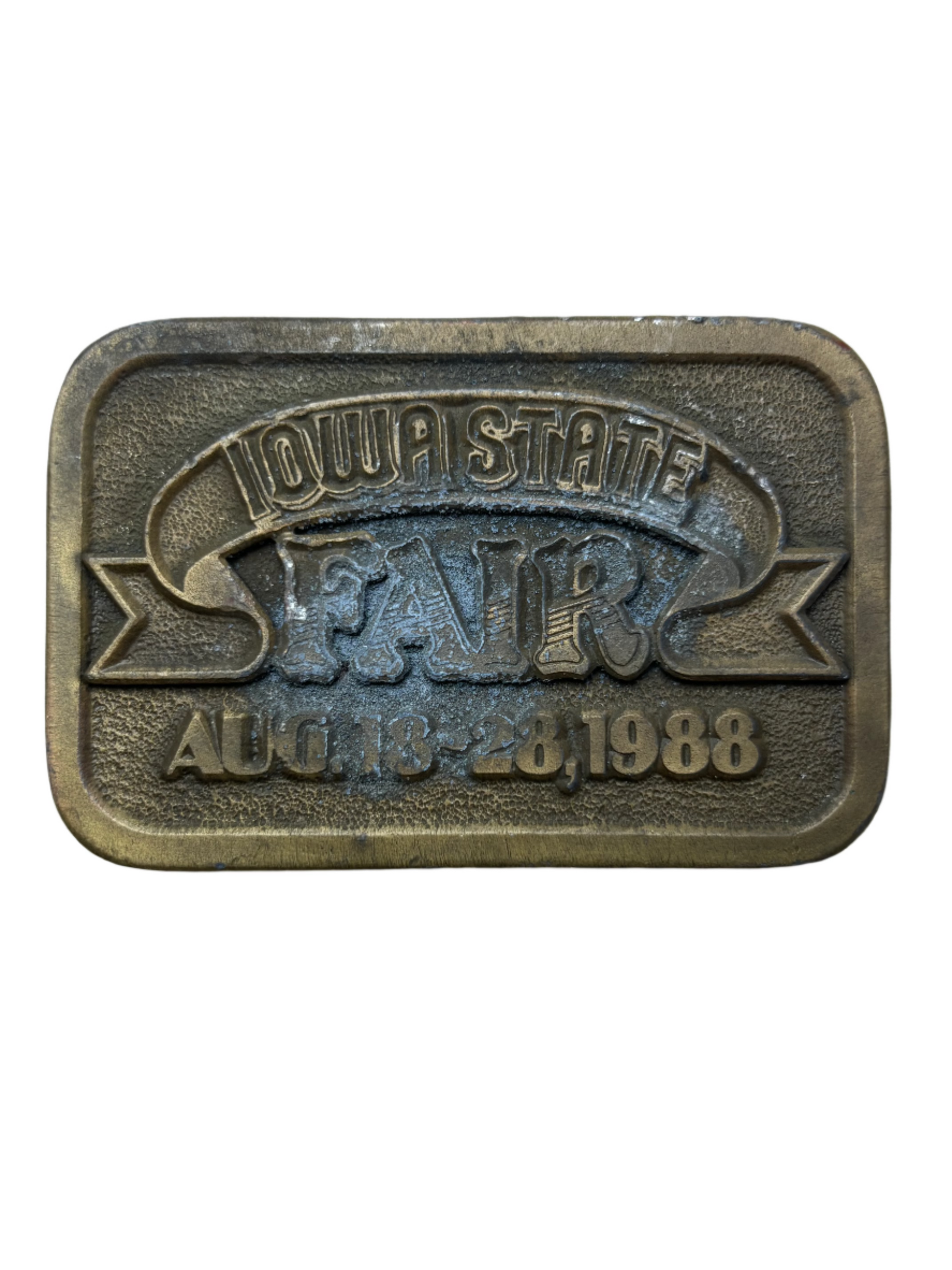 '88 Vintage Iowa State Fair Rectangle Buckle