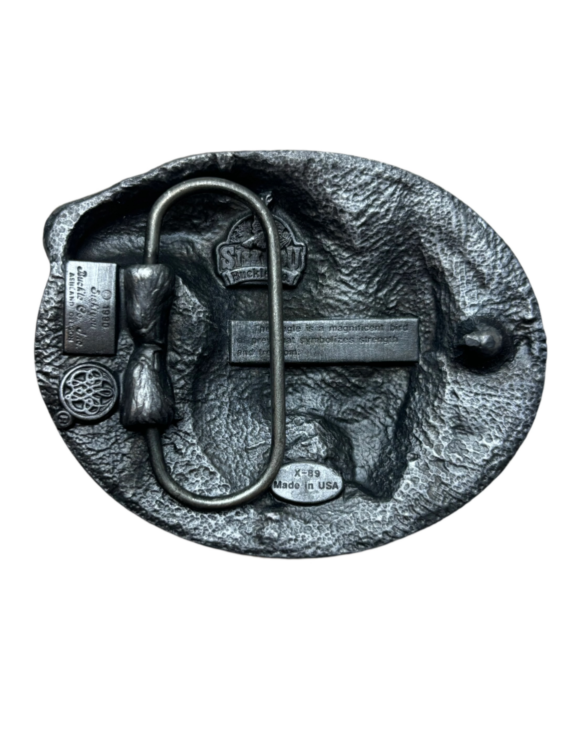 1990 Vintage Siskiyou Eagle & Hawk Pewter Buckle
