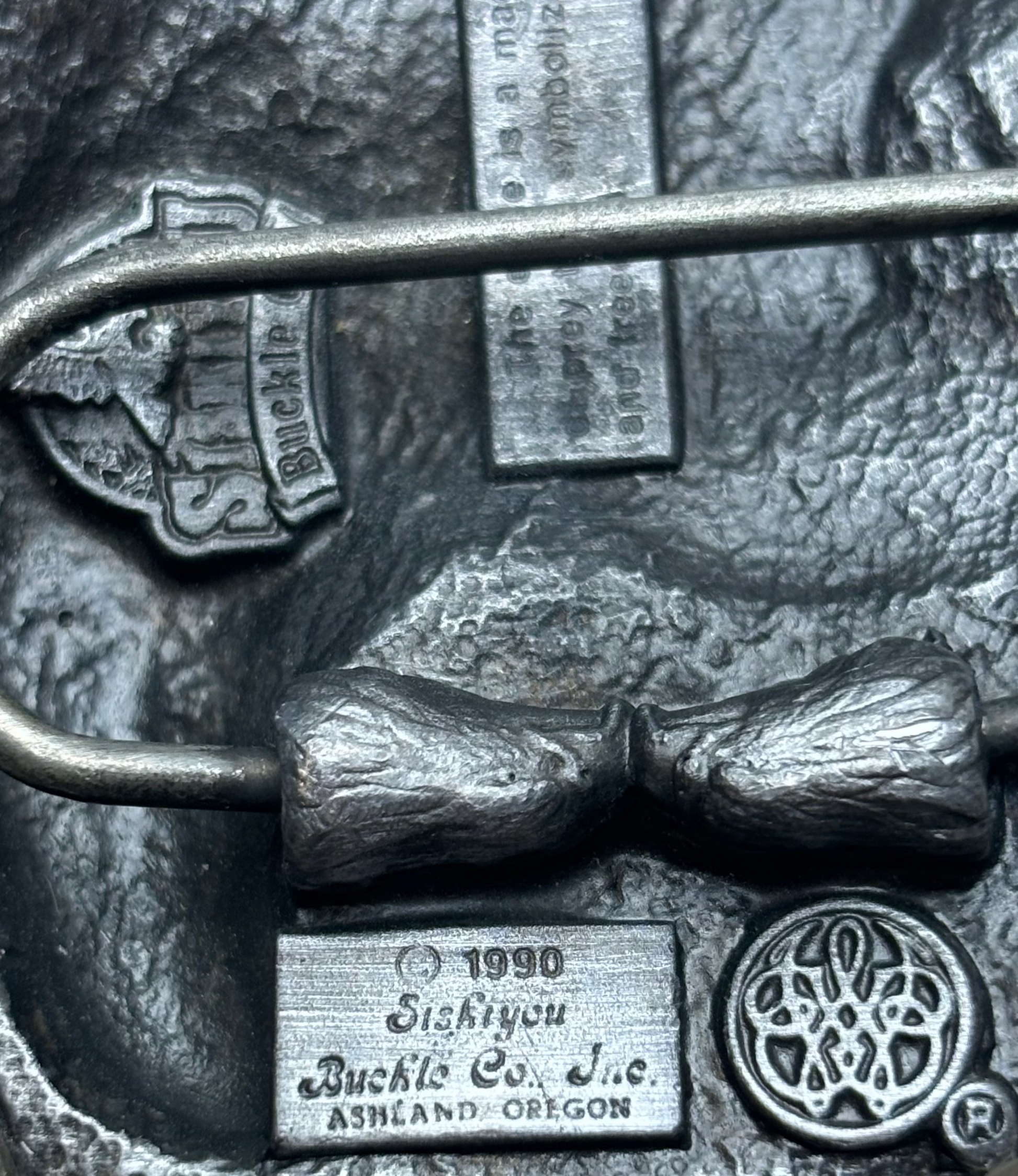 1990 Vintage Siskiyou Eagle & Hawk Pewter Buckle