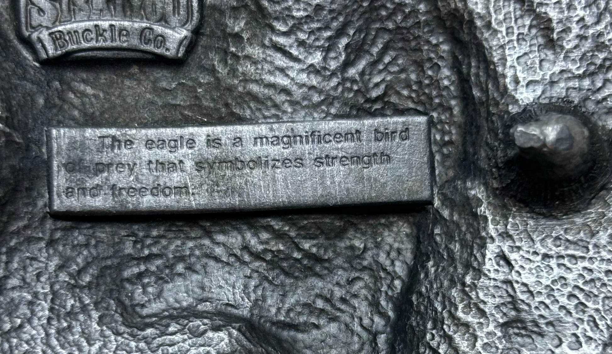 1990 Vintage Siskiyou Eagle & Hawk Pewter Buckle