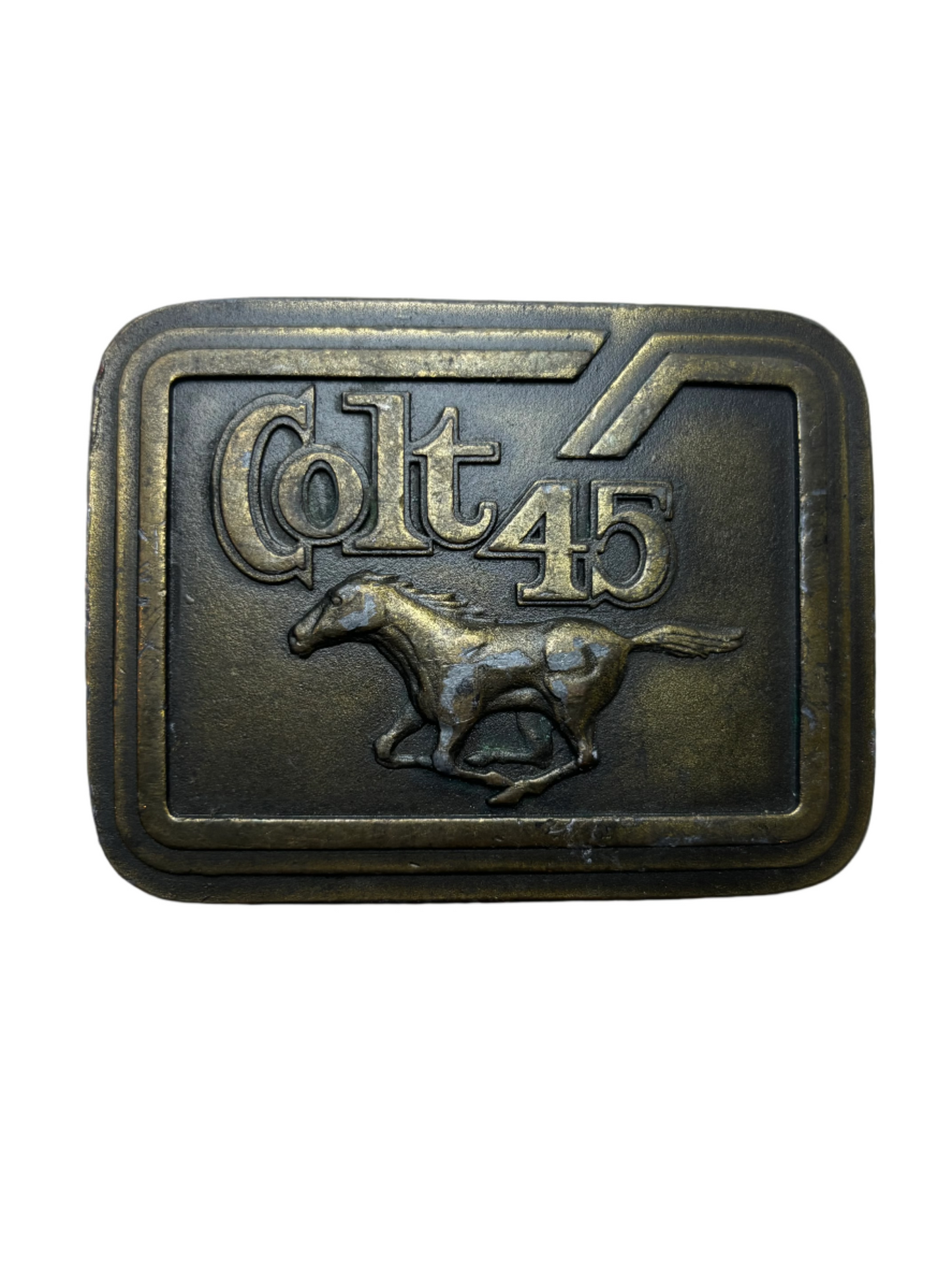 '77 Vintage Rectangle Colt 45 Indiana Metal Craft Buckle