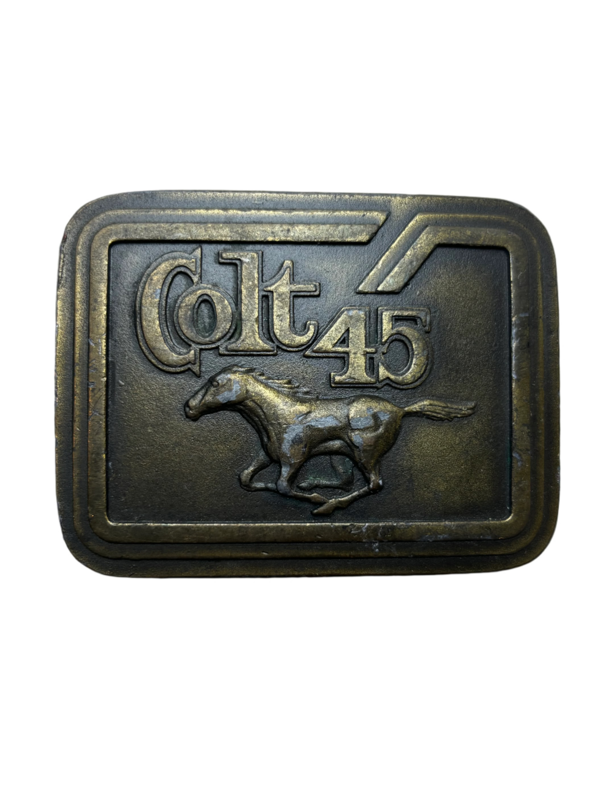 '77 Vintage Rectangle Colt 45 Indiana Metal Craft Buckle
