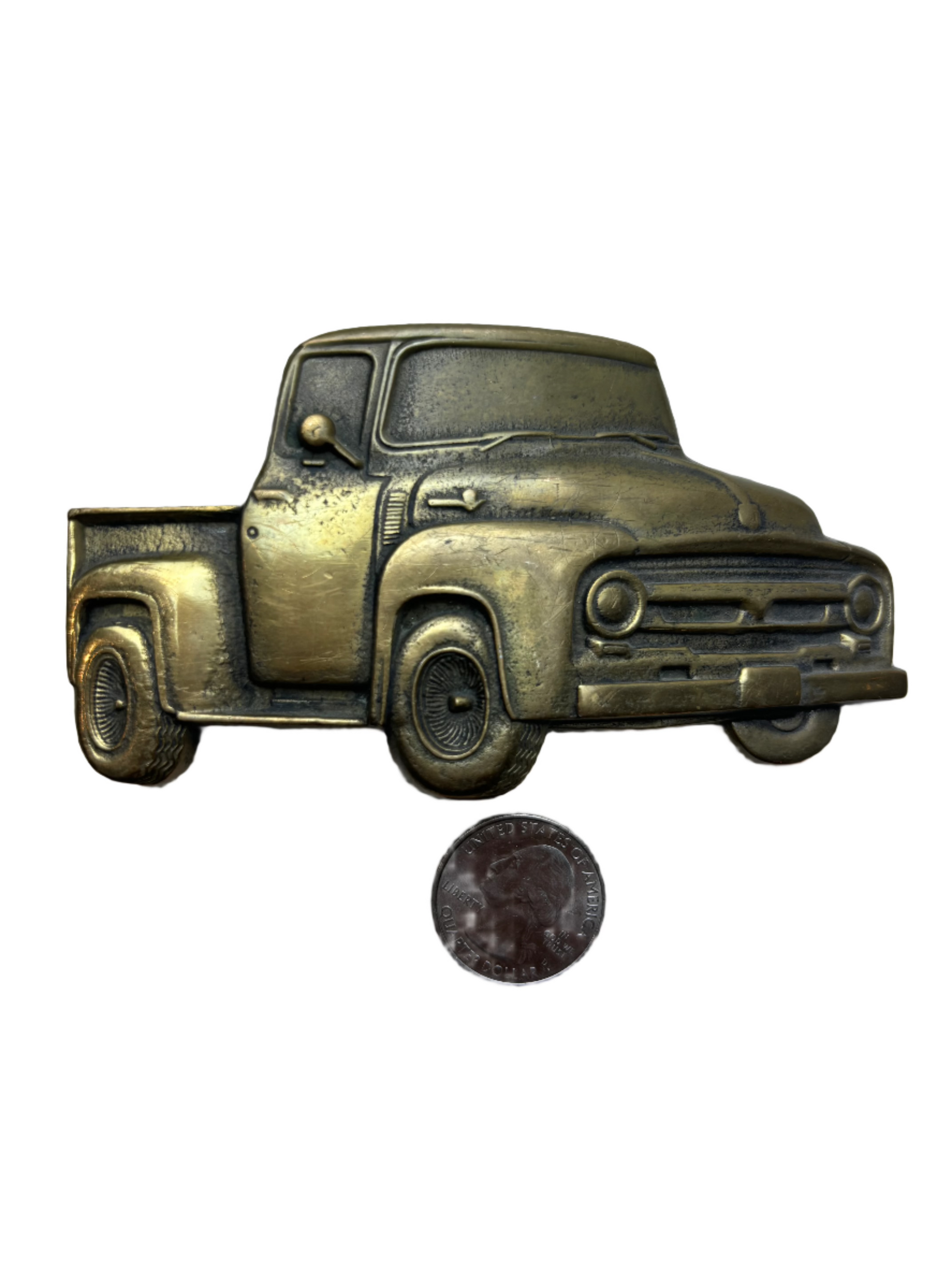 1979 Vintage Brass Baron Old Ford Truck Buckle