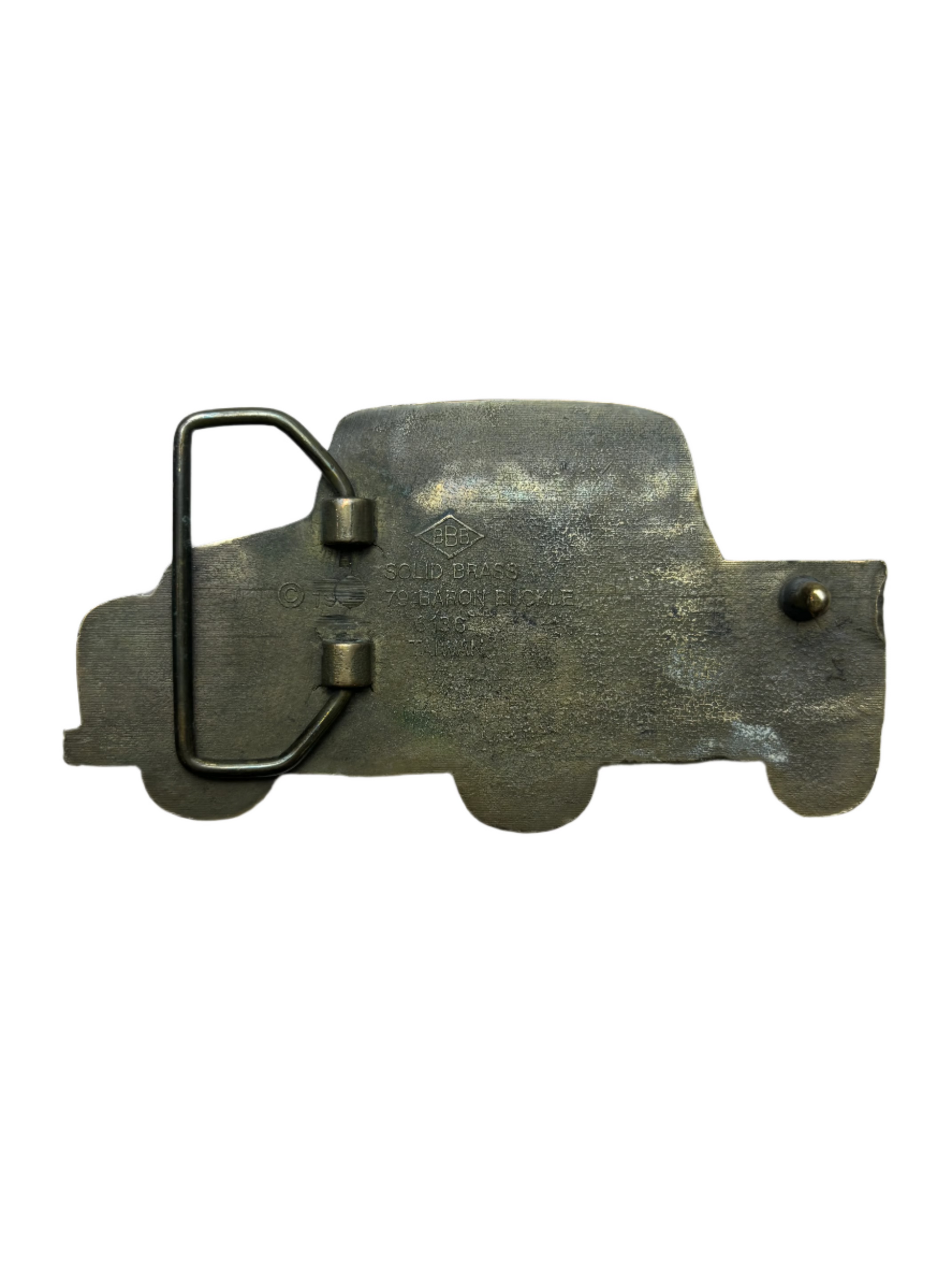 1979 Vintage Brass Baron Old Ford Truck Buckle