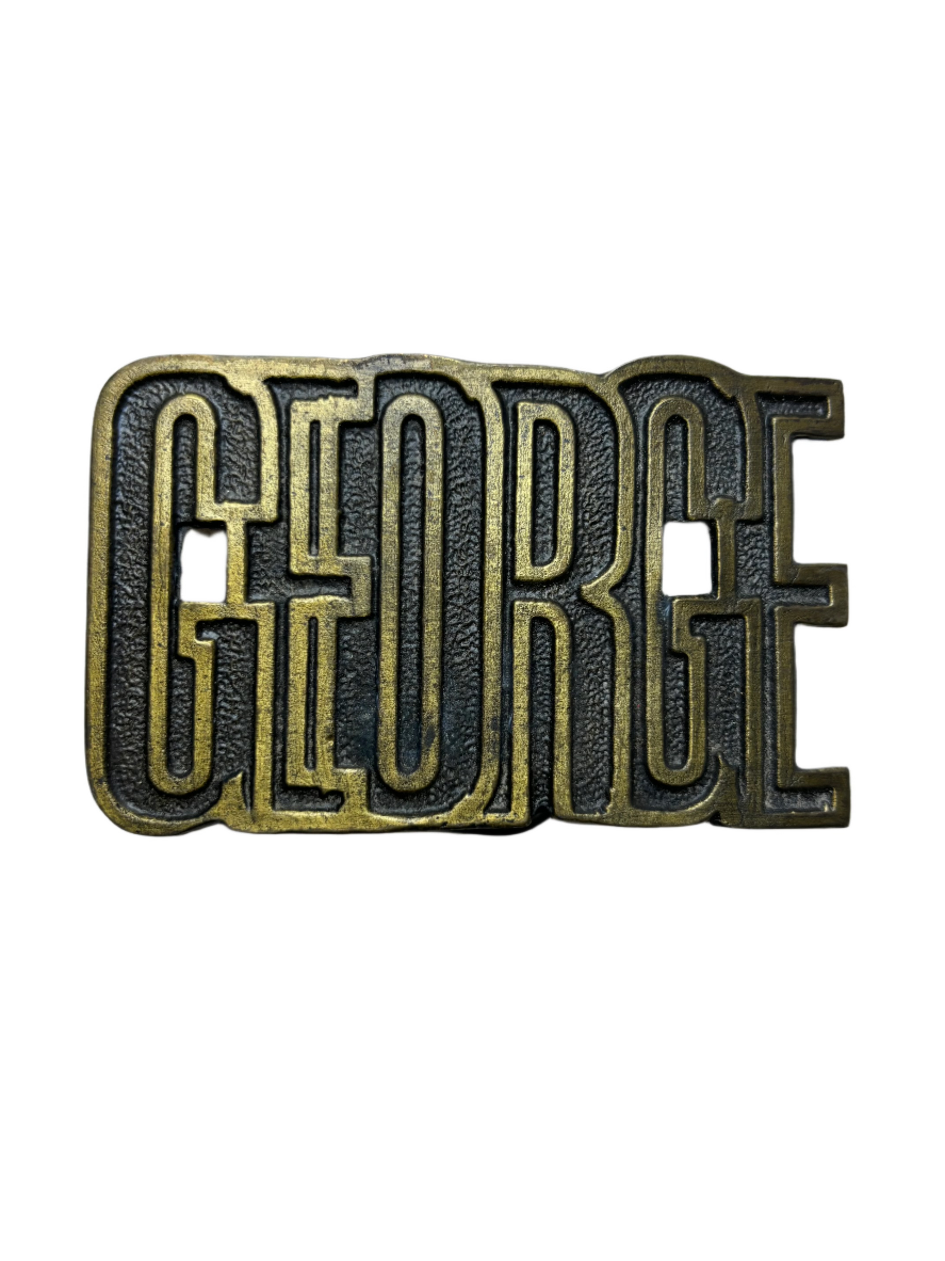 '79 Vintage Brass Name "George" Buckle