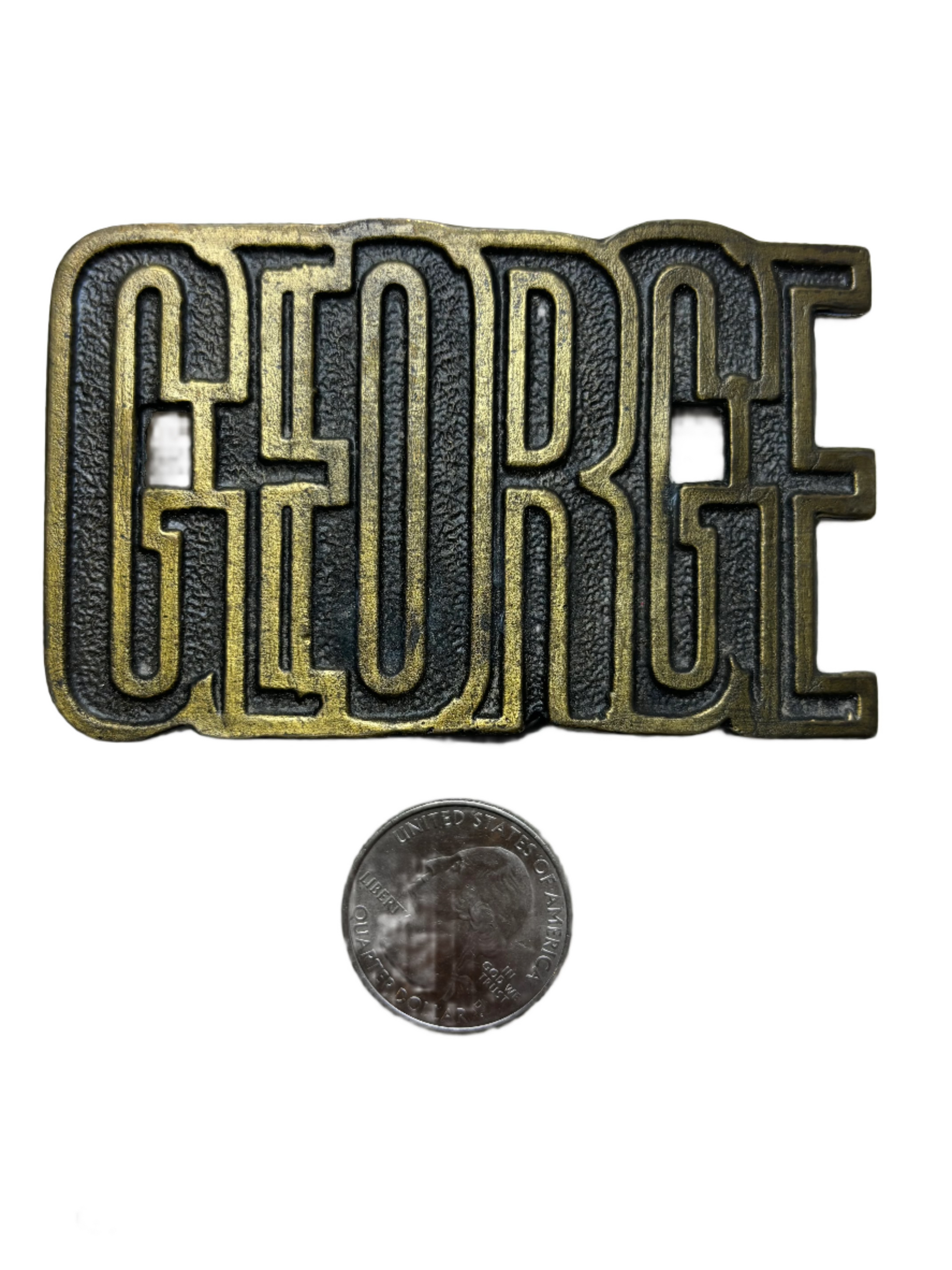 '79 Vintage Brass Name "George" Buckle