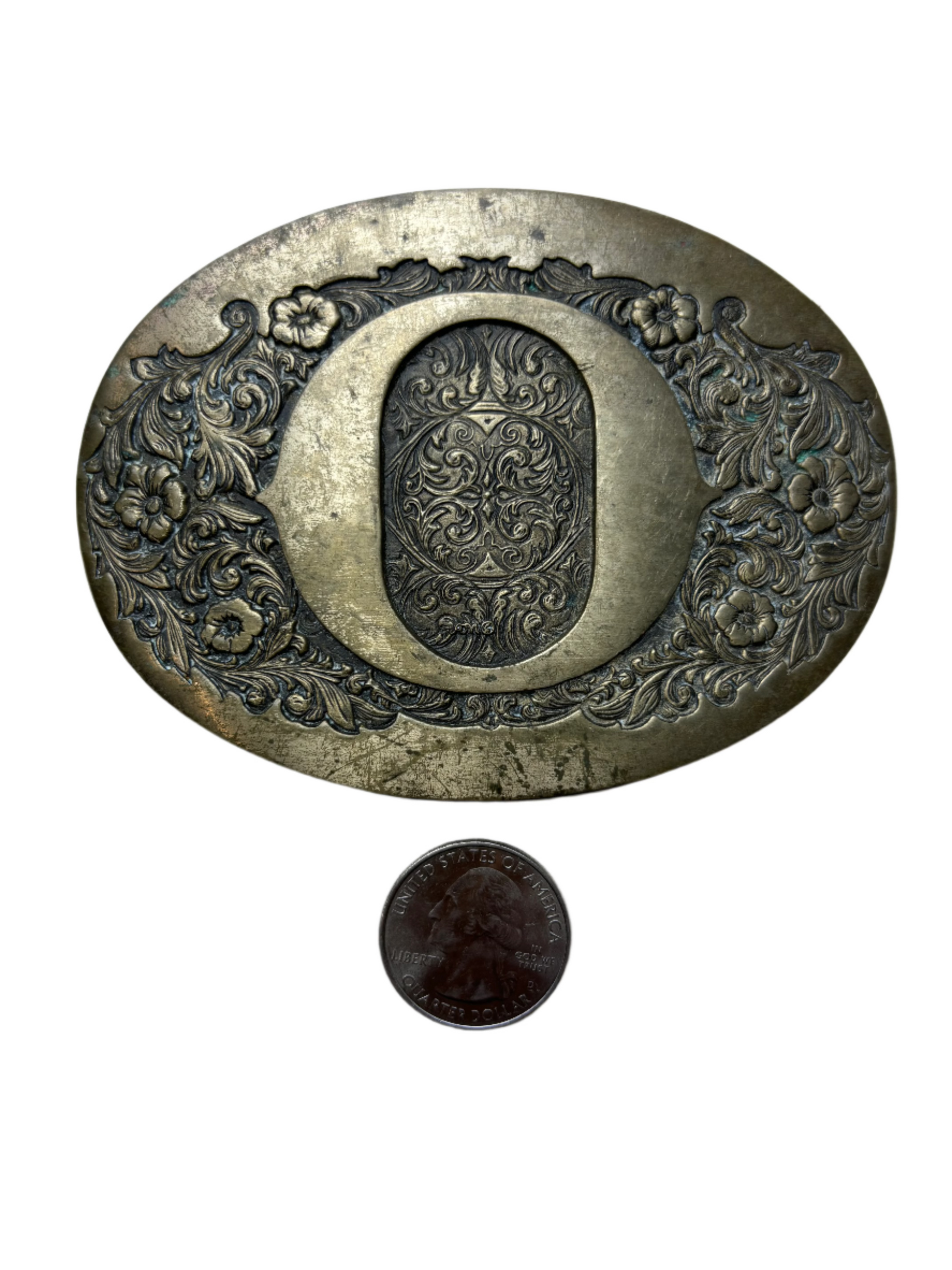 Vintage ADM Brass Initial "O" Buckle