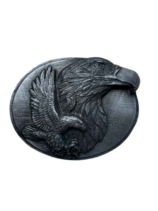 1990 Vintage Siskiyou Eagle & Hawk Pewter Buckle
