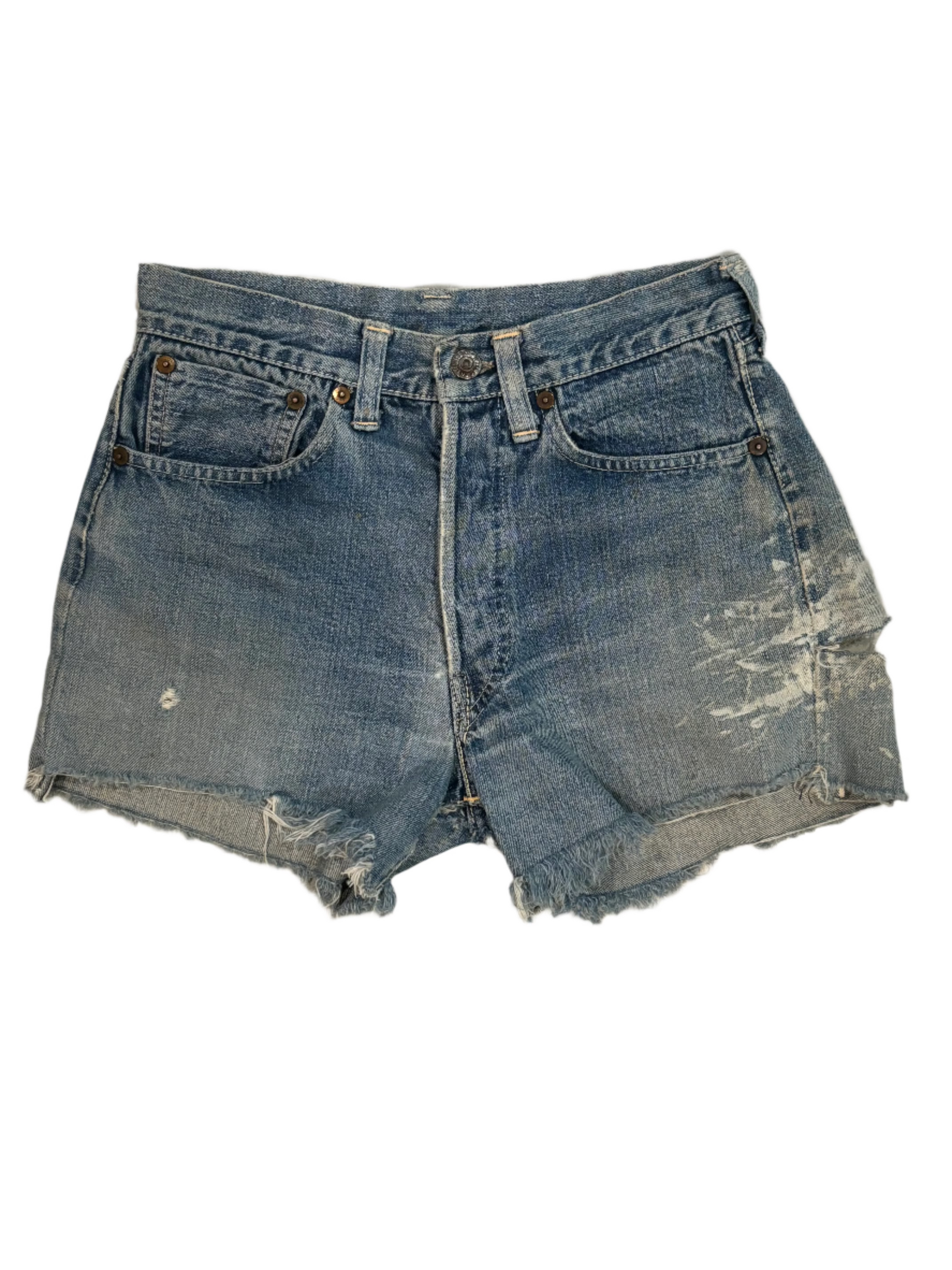 50s/60s Vintage Levis 501 Selvedge Cut Off Jean Shorts 26"