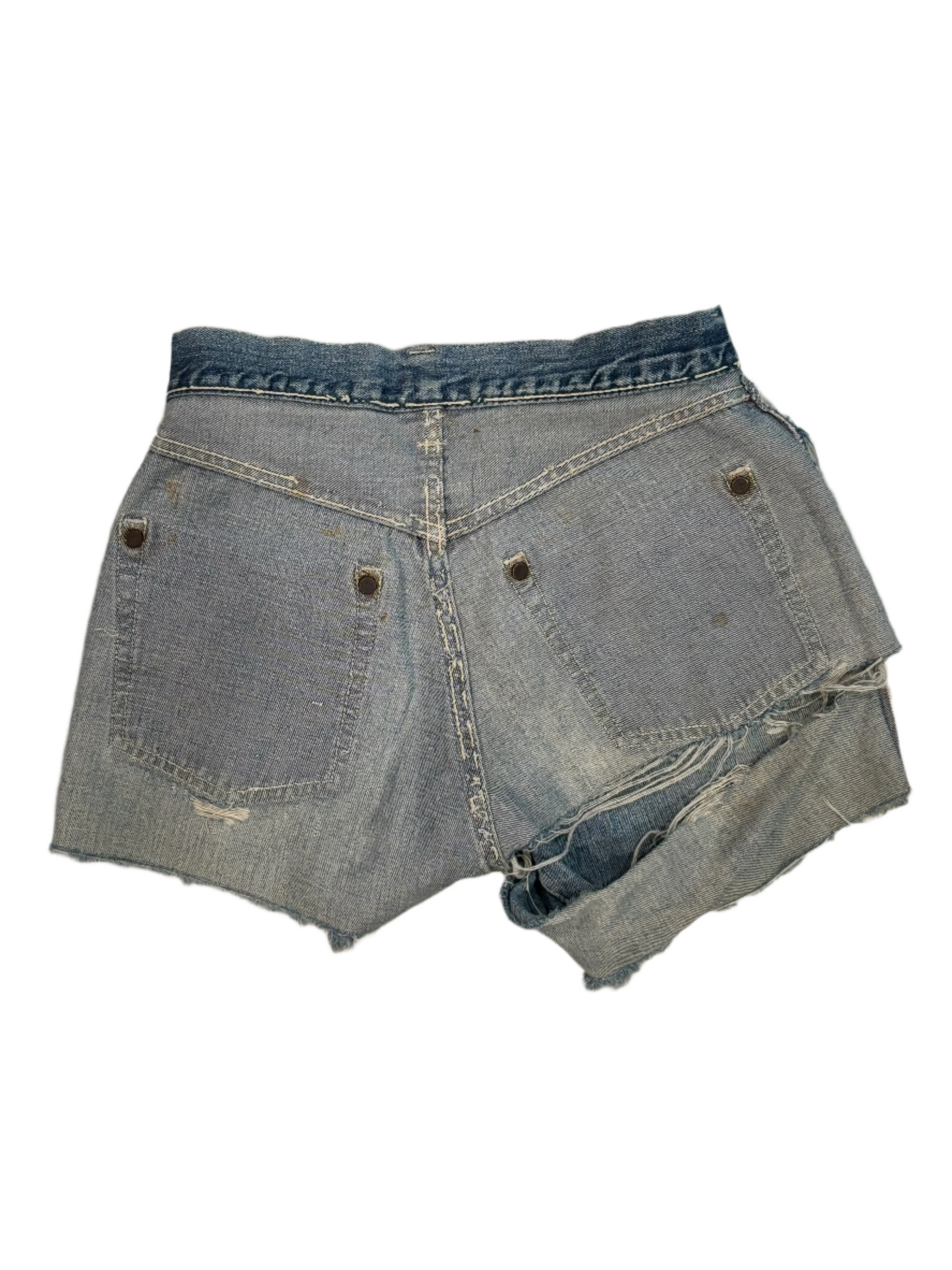 50s/60s Vintage Levis 501 Selvedge Cut Off Jean Shorts 26"