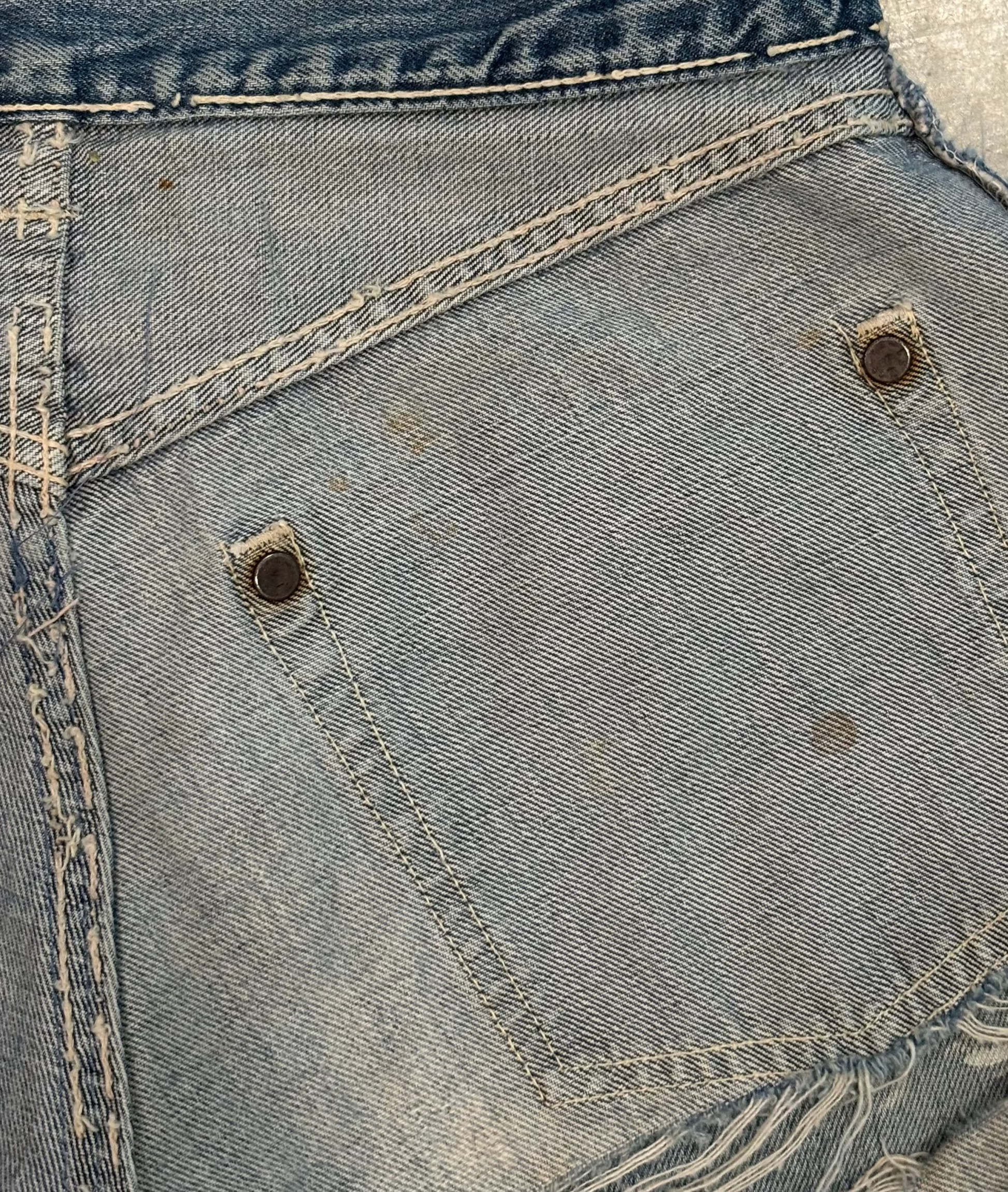 50s/60s Vintage Levis 501 Selvedge Cut Off Jean Shorts 26"