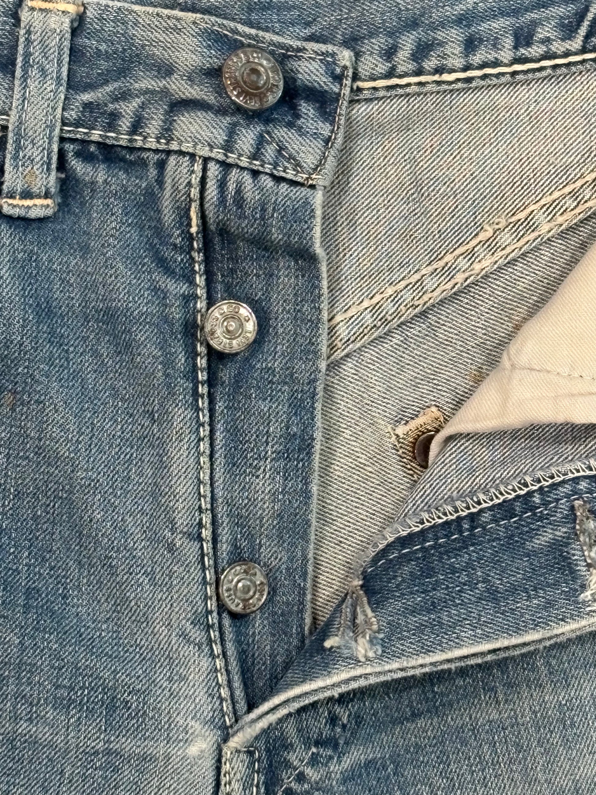 50s/60s Vintage Levis 501 Selvedge Cut Off Jean Shorts 26"