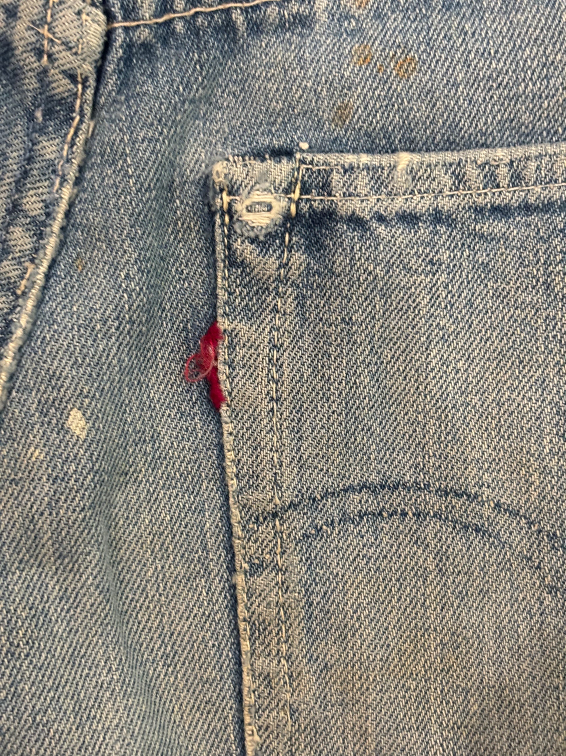 50s/60s Vintage Levis 501 Selvedge Cut Off Jean Shorts 26"